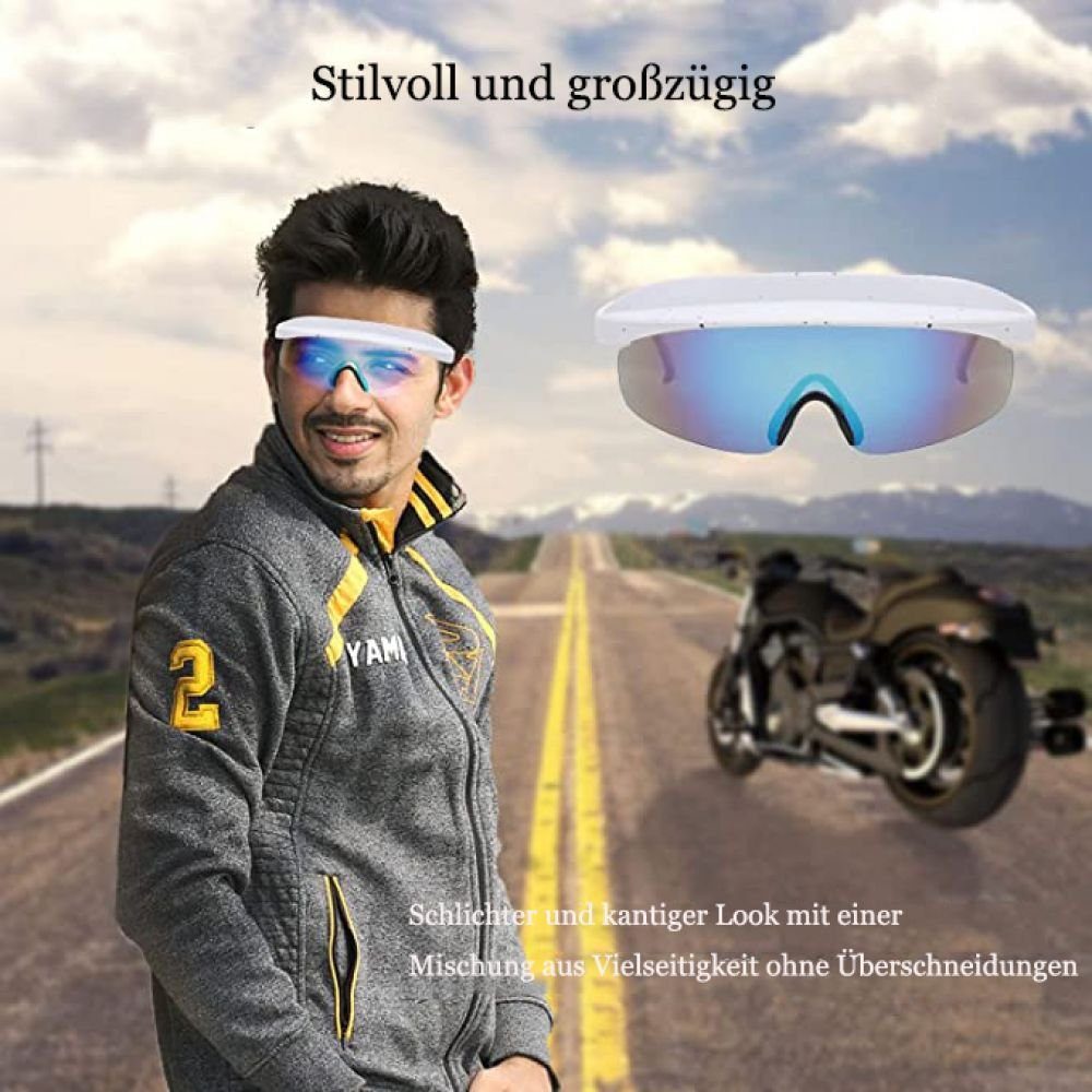 Brillen schwarz UV Herren mit Fahrradbrille Krempe Schutz Winddicht GelldG Fahrrad Sonnenbrille