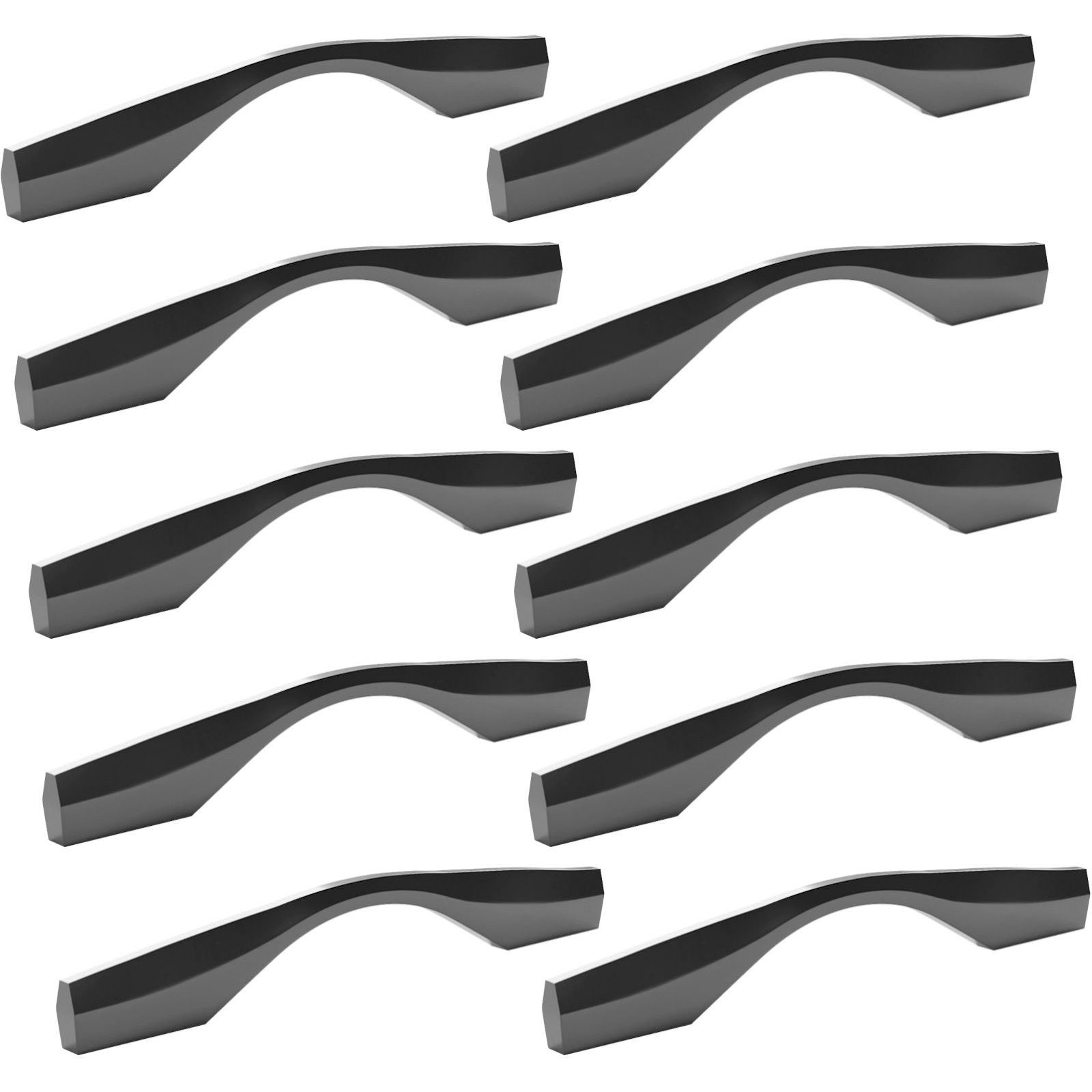 SO-TECH® Möbelgriff Bügelgriff ABELE BA 128/160 - 288/320 mm inkl. Schrauben (10-St), Lochabstand 128/160 mm Chrom dunkel - von SCHÜCO