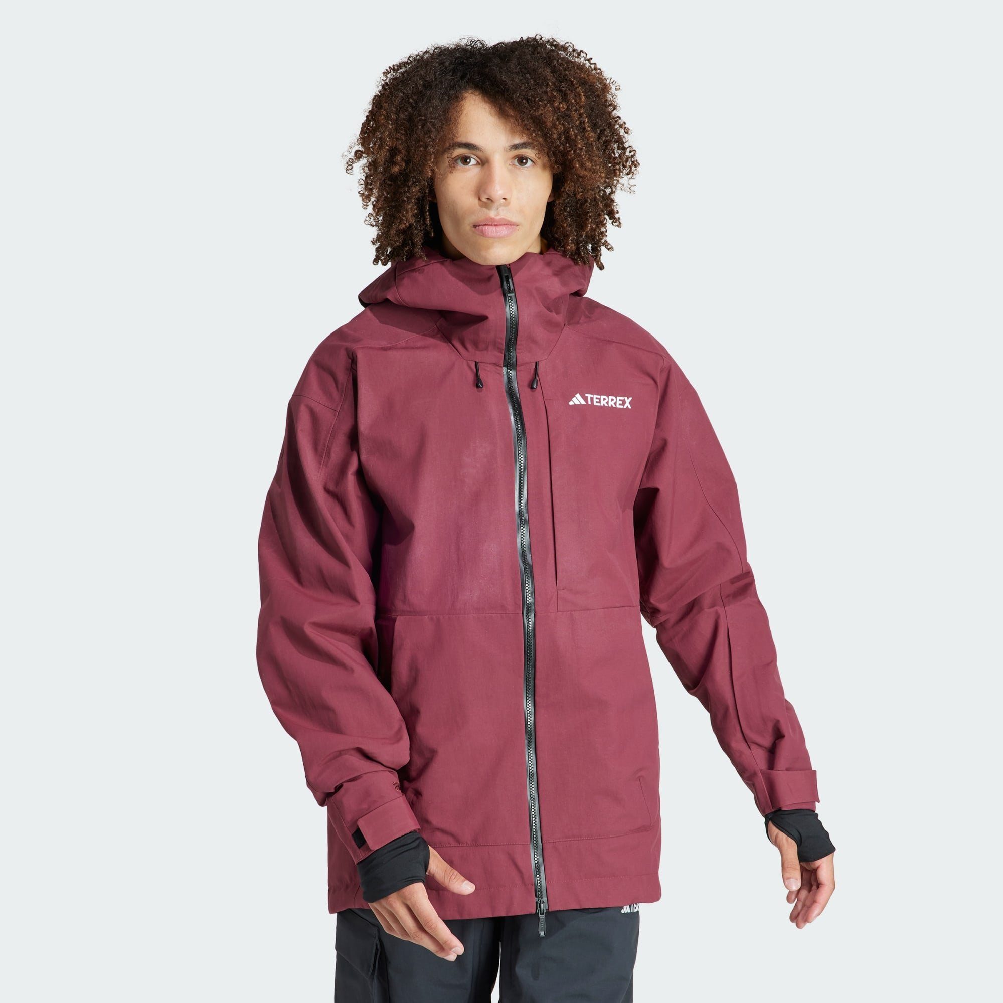 adidas TERREX Outdoorjacke, Durchgehender Reißverschluss; helmkompatible  Kapuze