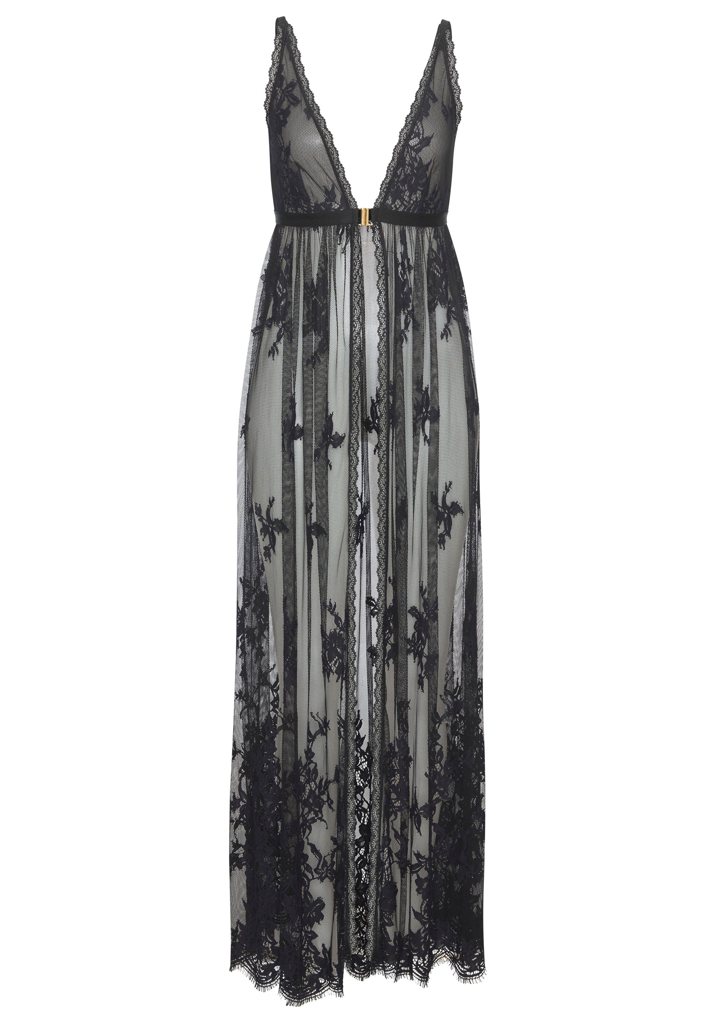 LASCANA Negligé in Maxilänge aus weicher, zarter Spitze, Reizwäsche, sexy Dessous. Reduzierter Preis € 54,99. Unverbindliche Preisempfehlung € 69,99