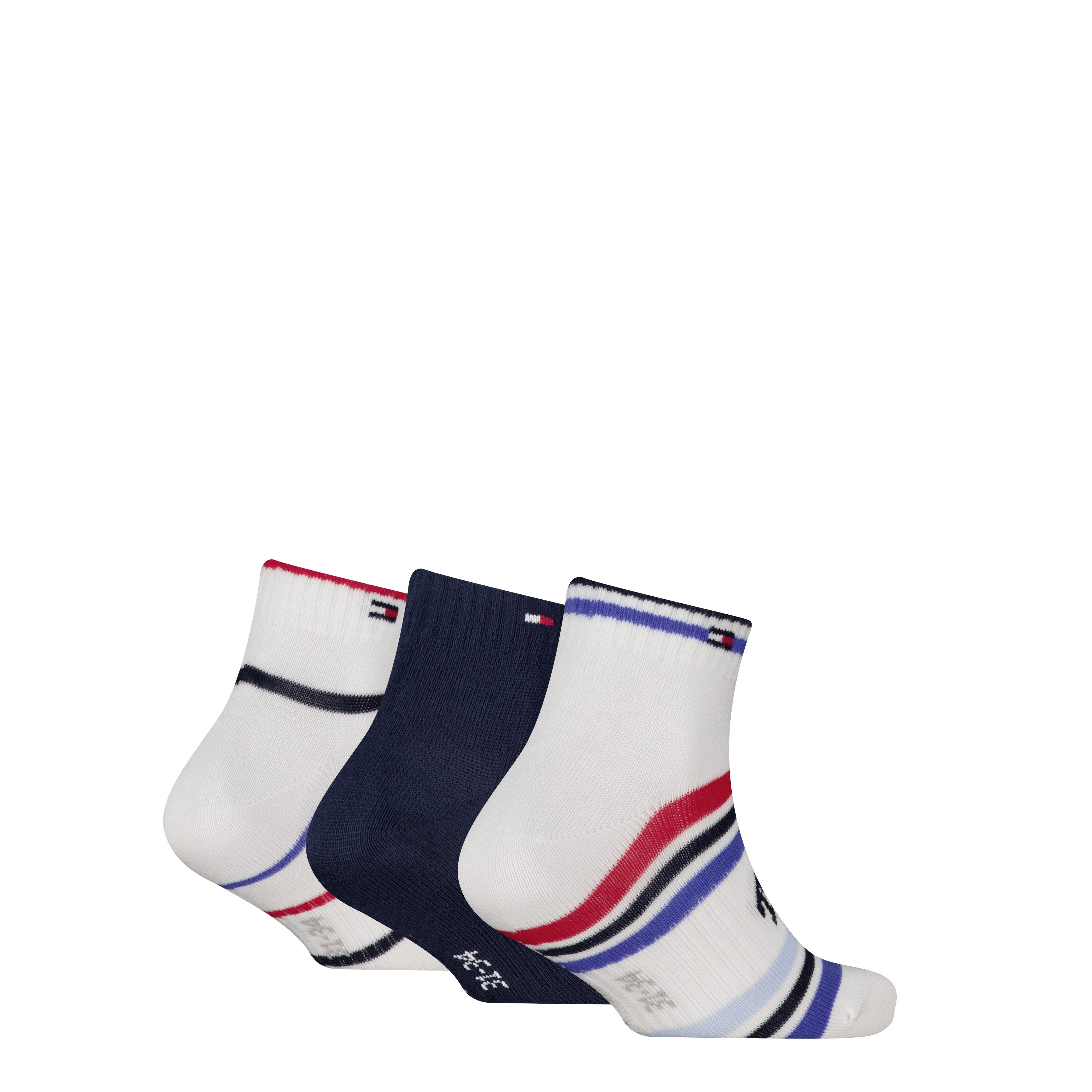 Tommy Hilfiger Kurzsocken TH KIDS QUARTER 3P SPORT STRIPE (3 Paar)