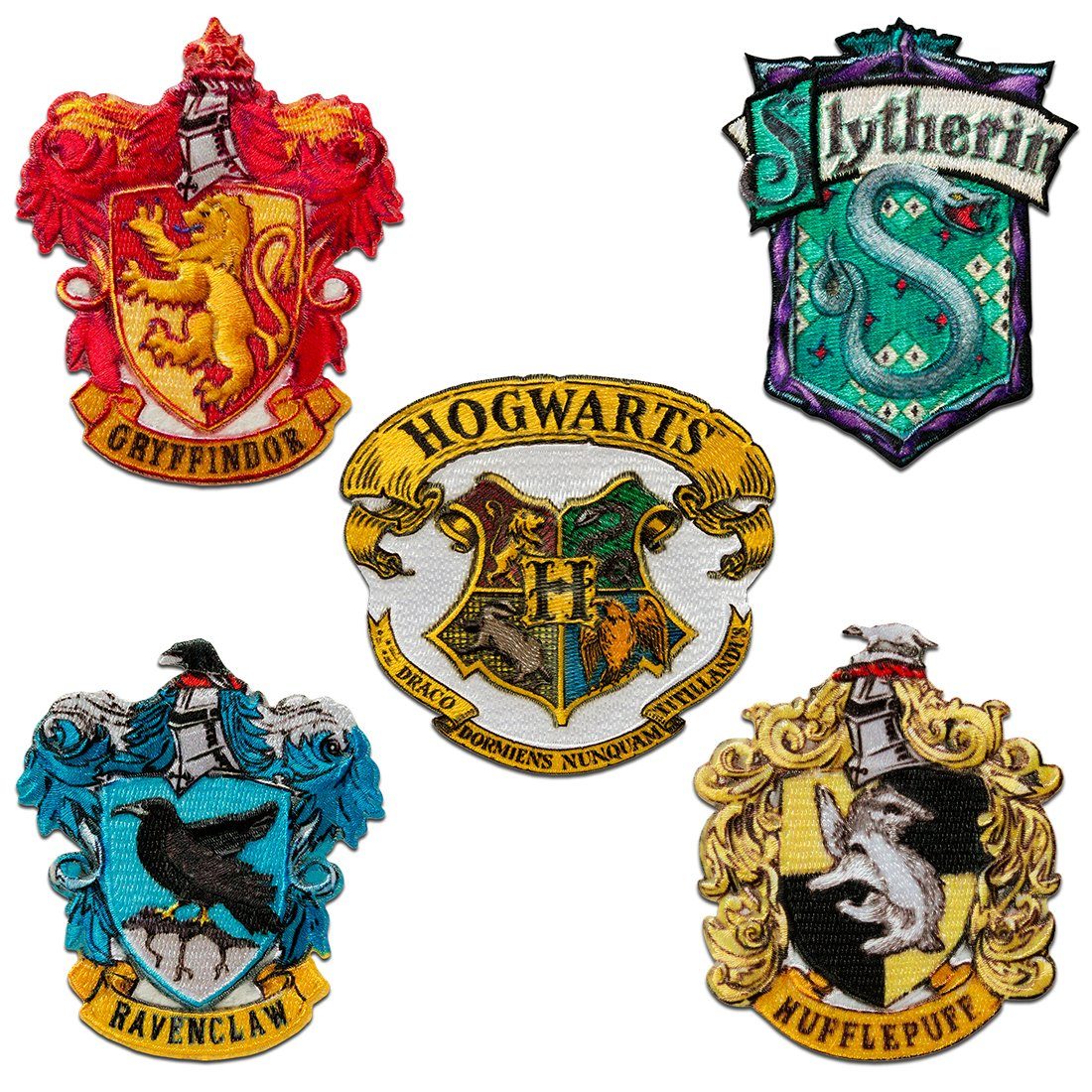Harry Potter Пластырь Bügelbild, Aufbügler, Applikationen, Patches, Flicken, zum aufbügeln, Polyester, Set 5 Stück