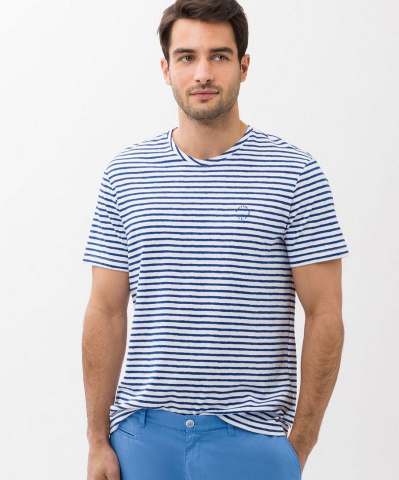 Brax T-Shirt Style TROY S, Modernes Basic-T-Shirt aus reiner Baumwolle