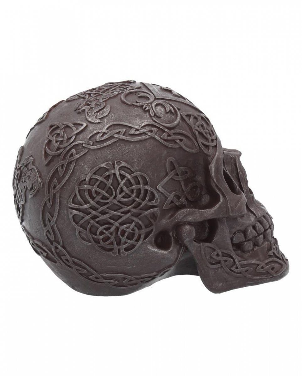 als Dekofigur Horror-Shop Iron Totenkopf Celtic Deko Gothic Grinsender