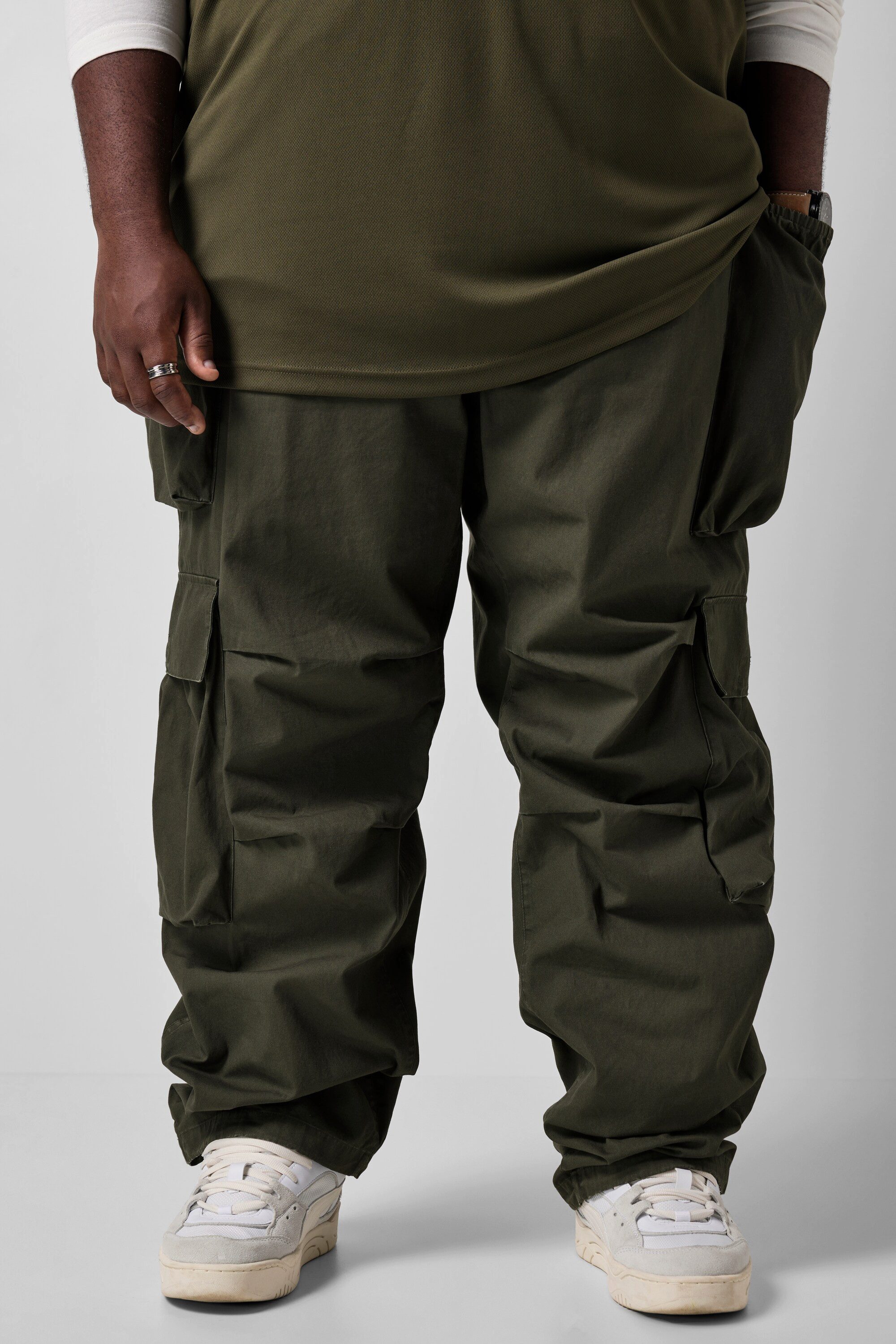 STHUGE Cargohose Cargohose Baggy Fit Elastikbund