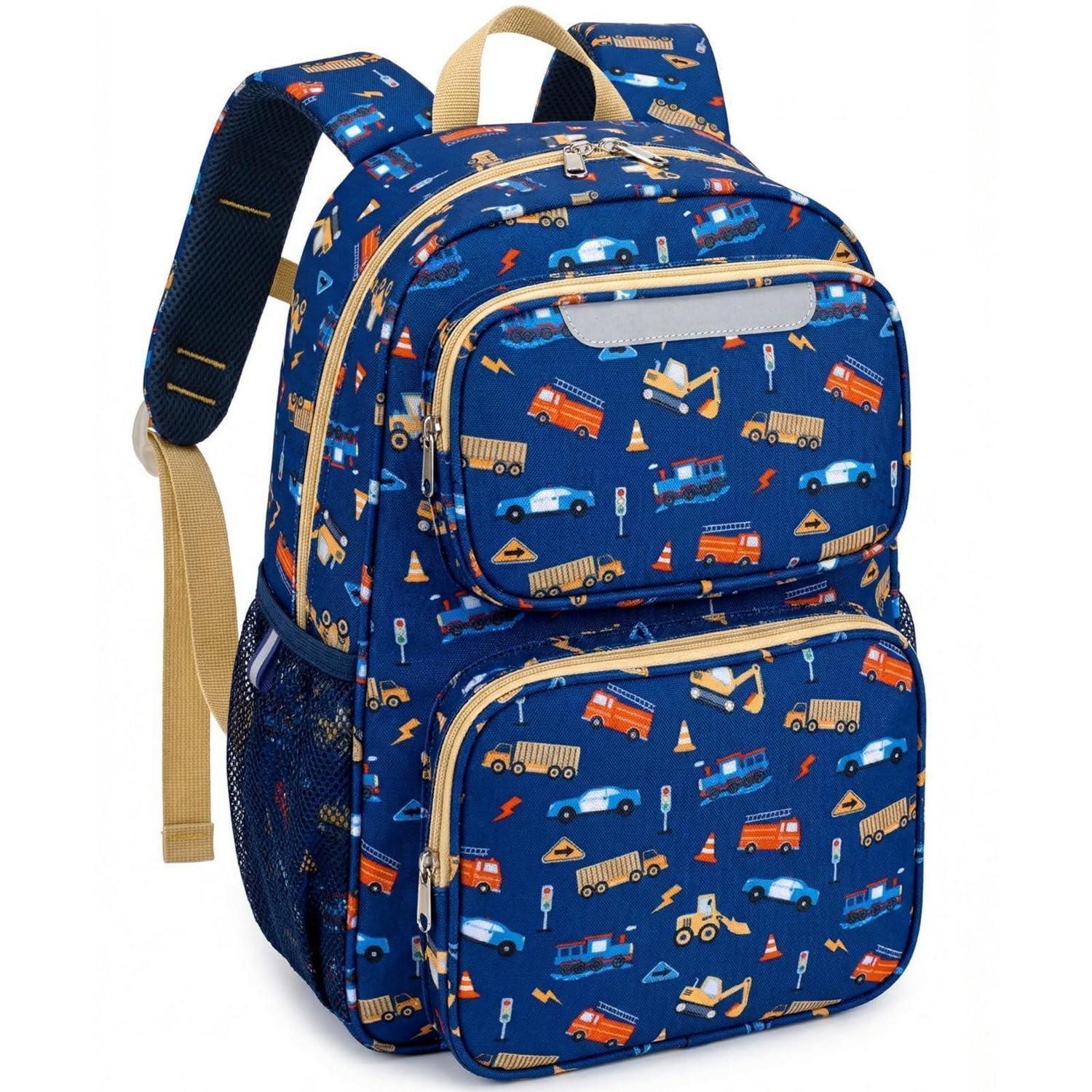 LuxusKollektion Kinderrucksack Kinderrucksack 15L Navy Fahrzeuge