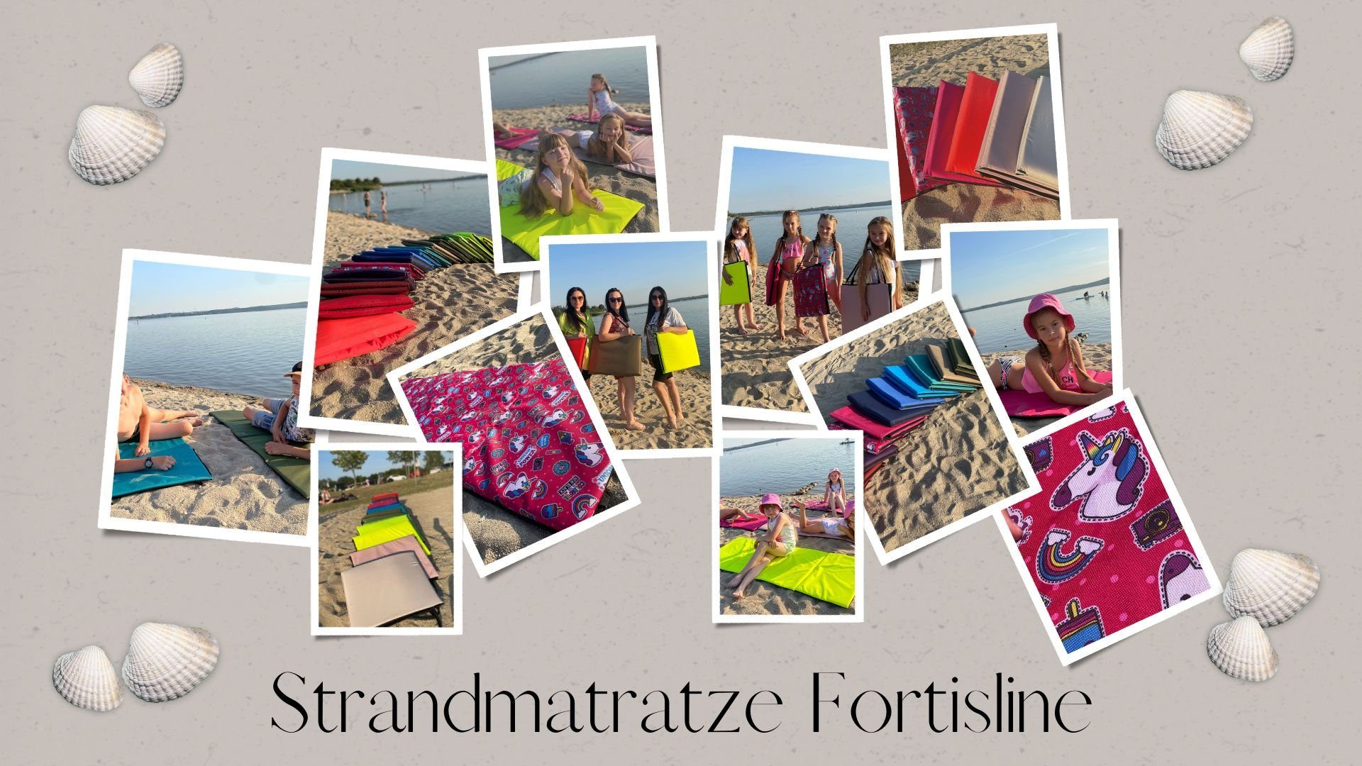 Matratze Sandfarbe Strand Strandmatte Klappmatratze FORTISLINE Campingdecke 14. Tragetasche Freibad,