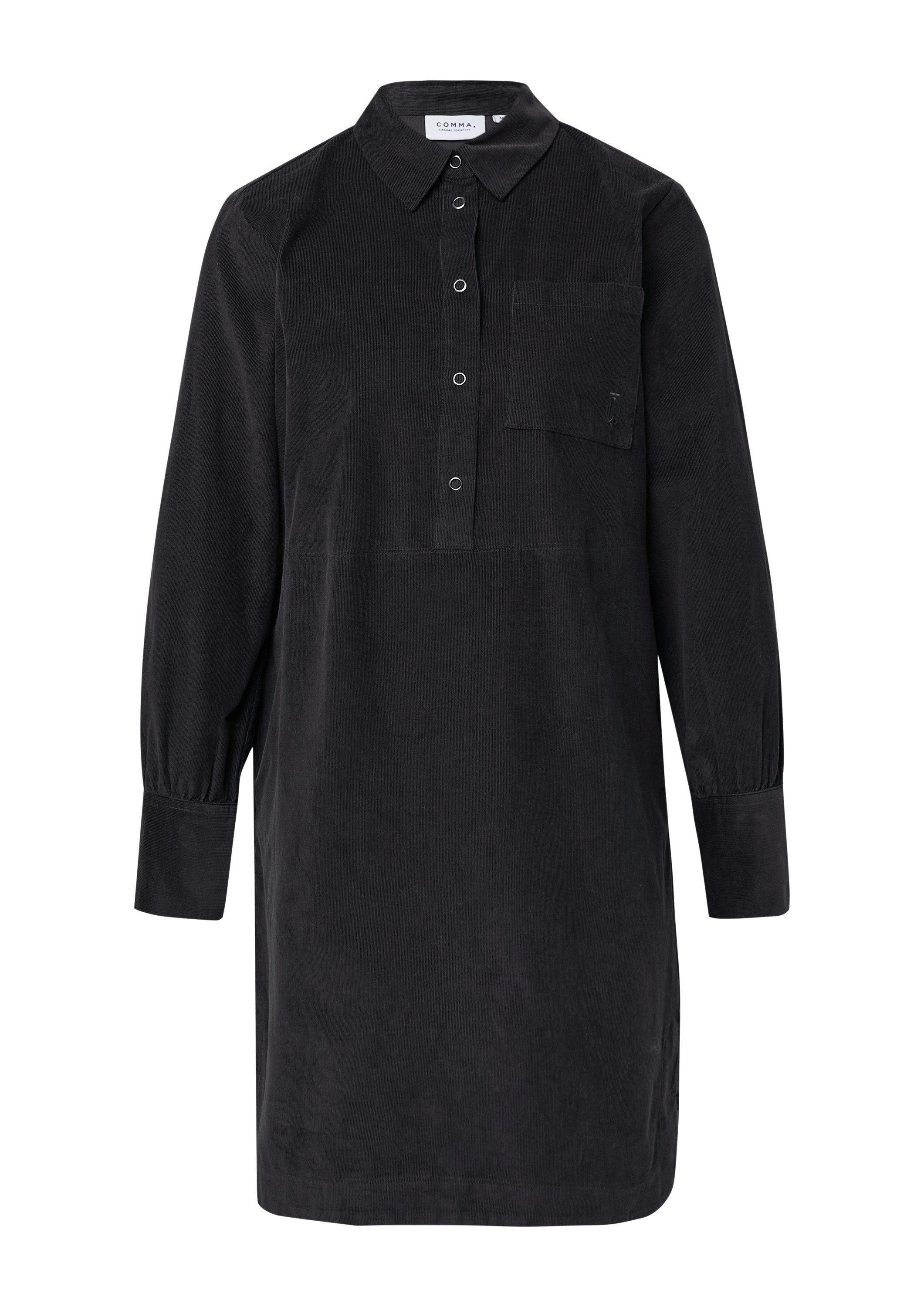 comma Minikleid Kleid Hemdblusenkleid aus Feincord günstig online kaufen