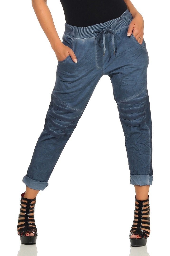 Mississhop Chinohose Hose Freizeithose Stoffhose Birker Look 325 Dunkelblau