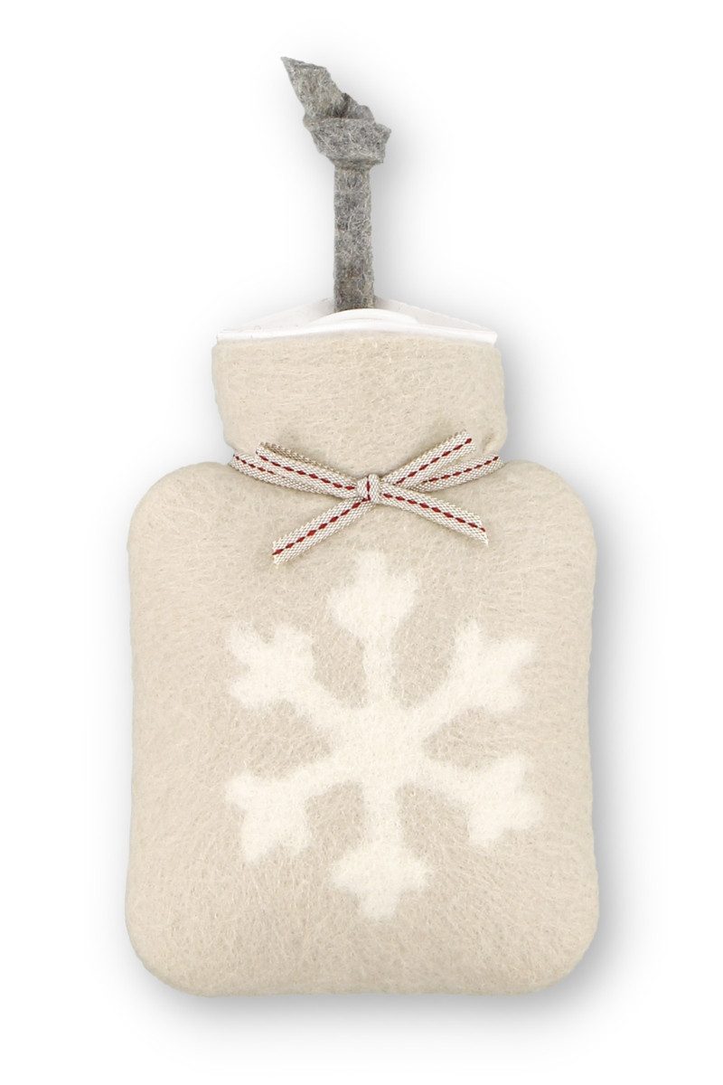 Dorothee Lehnen Wärmflasche Mini-Wärmflasche - SCHNEEFLOCKE - cremebeige