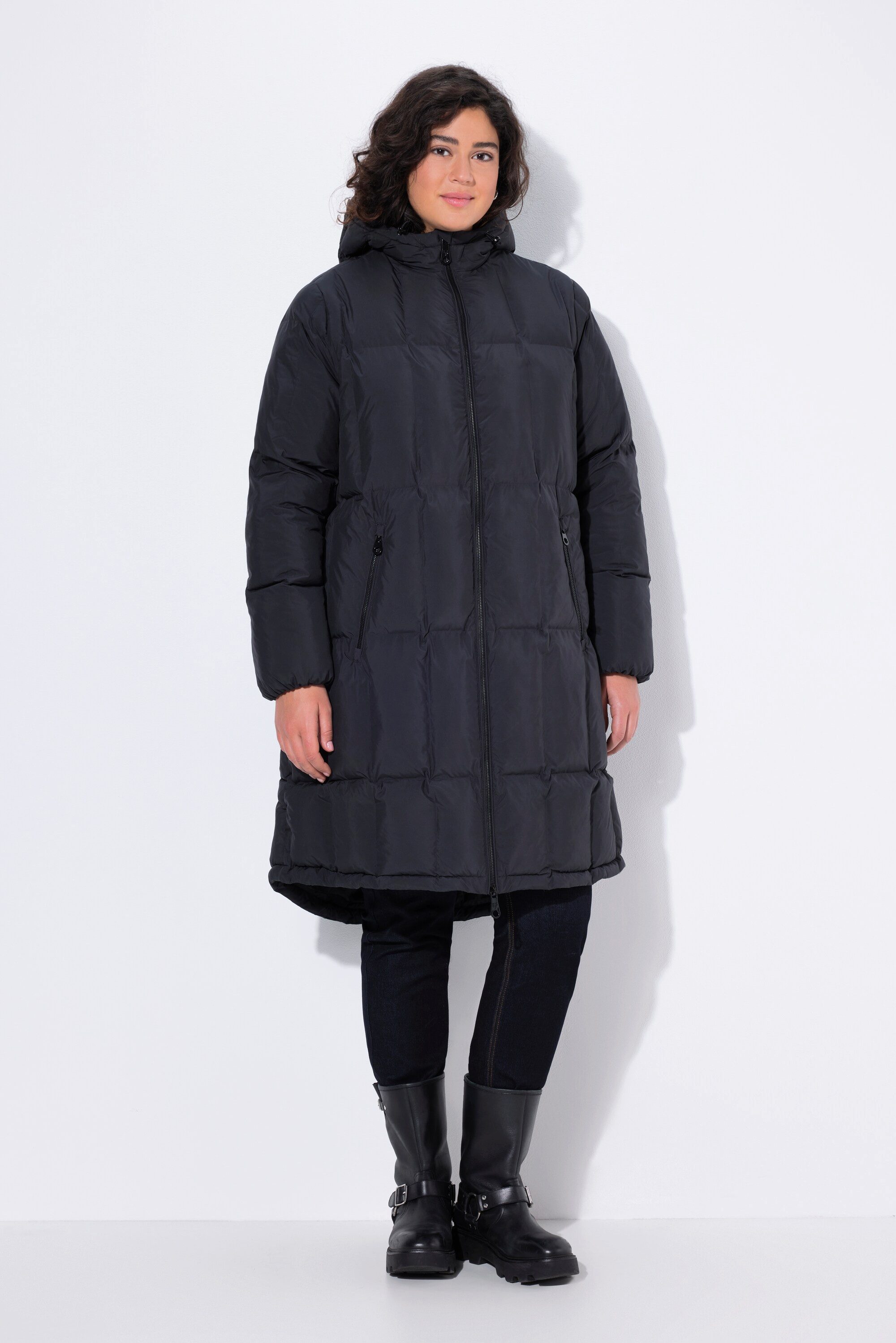 Ulla Popken Steppmantel HYPRAR Leichtstepp-Mantel Kapuze günstig online kaufen