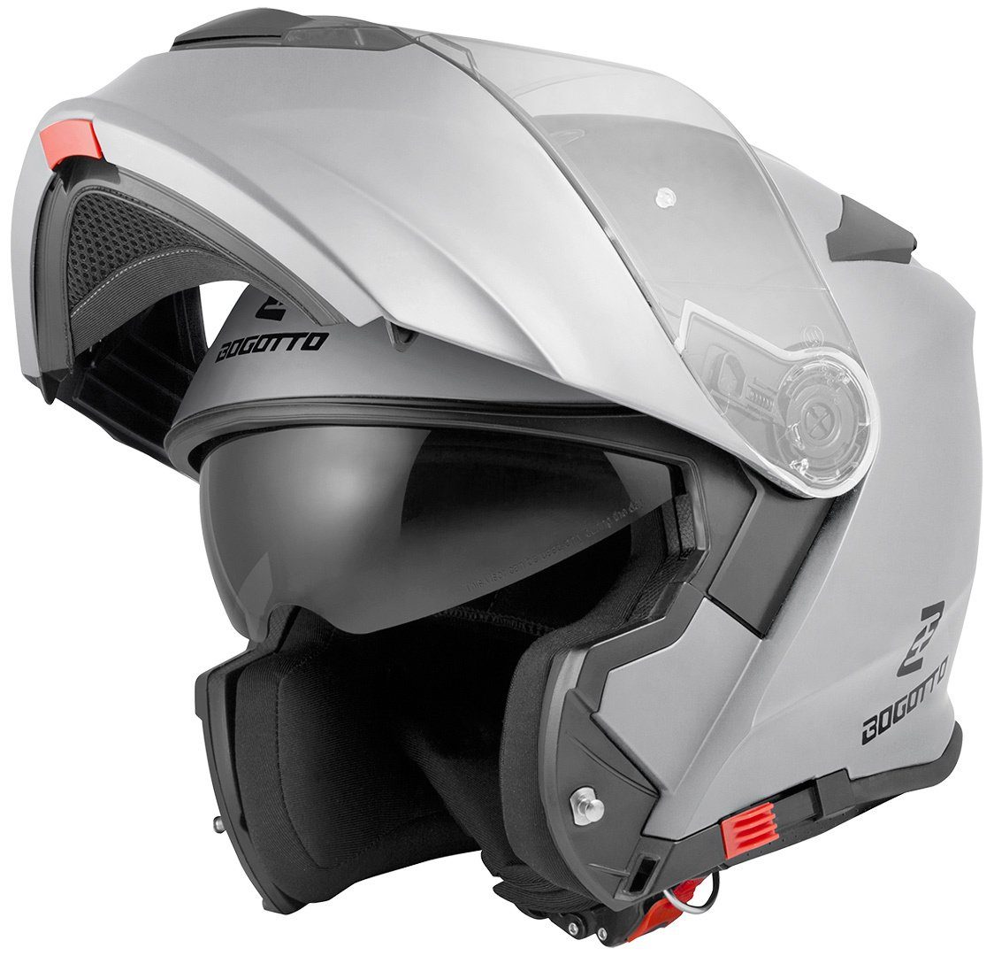 Bogotto Motorradhelm V271 Motorrad Klapphelm, Integriertes Sonnenvisier