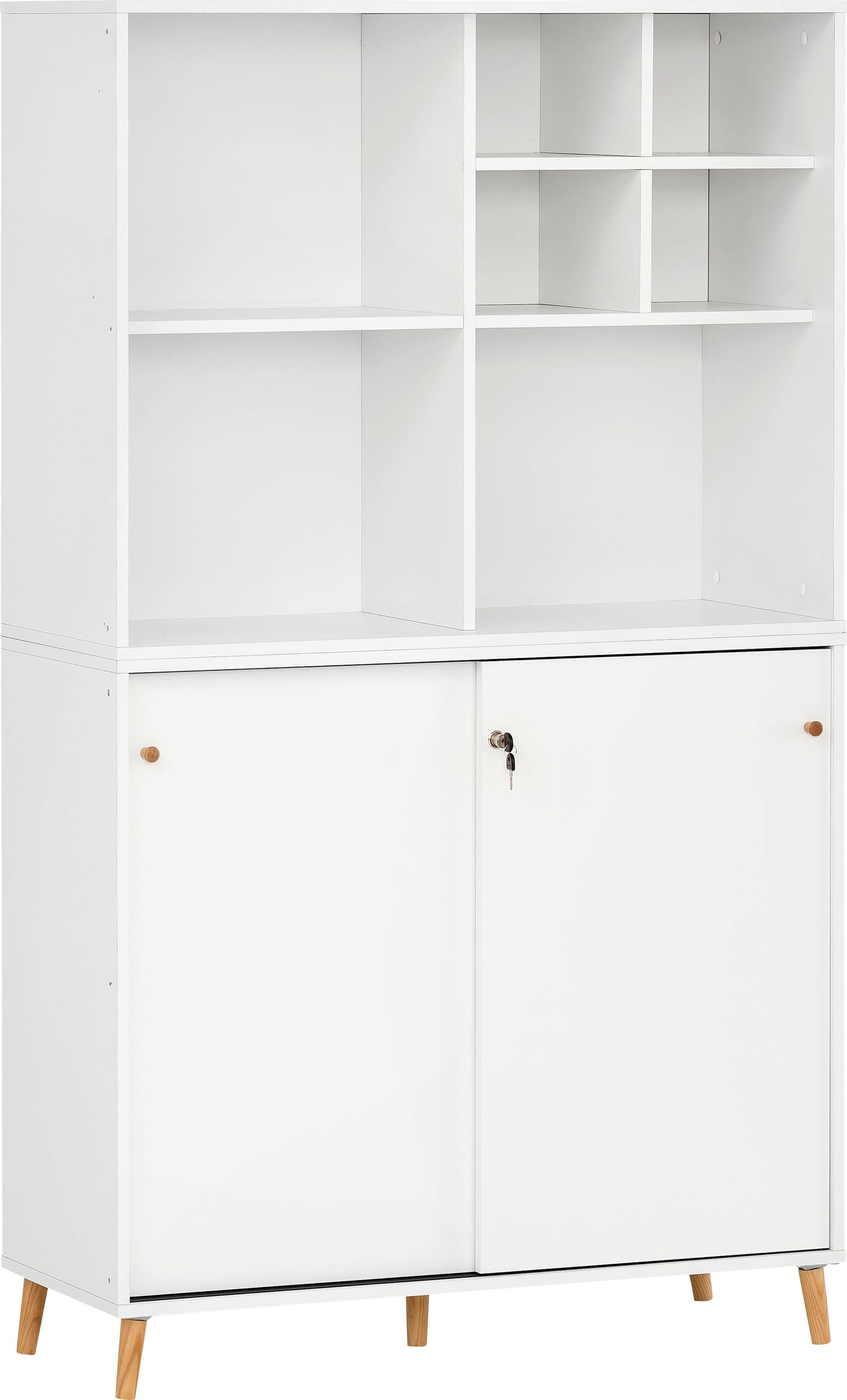 Schildmeyer Büromöbel-Set Serie 500, bestehend aus 1 Regal, 1 Schrank, 1 Regalkreuz