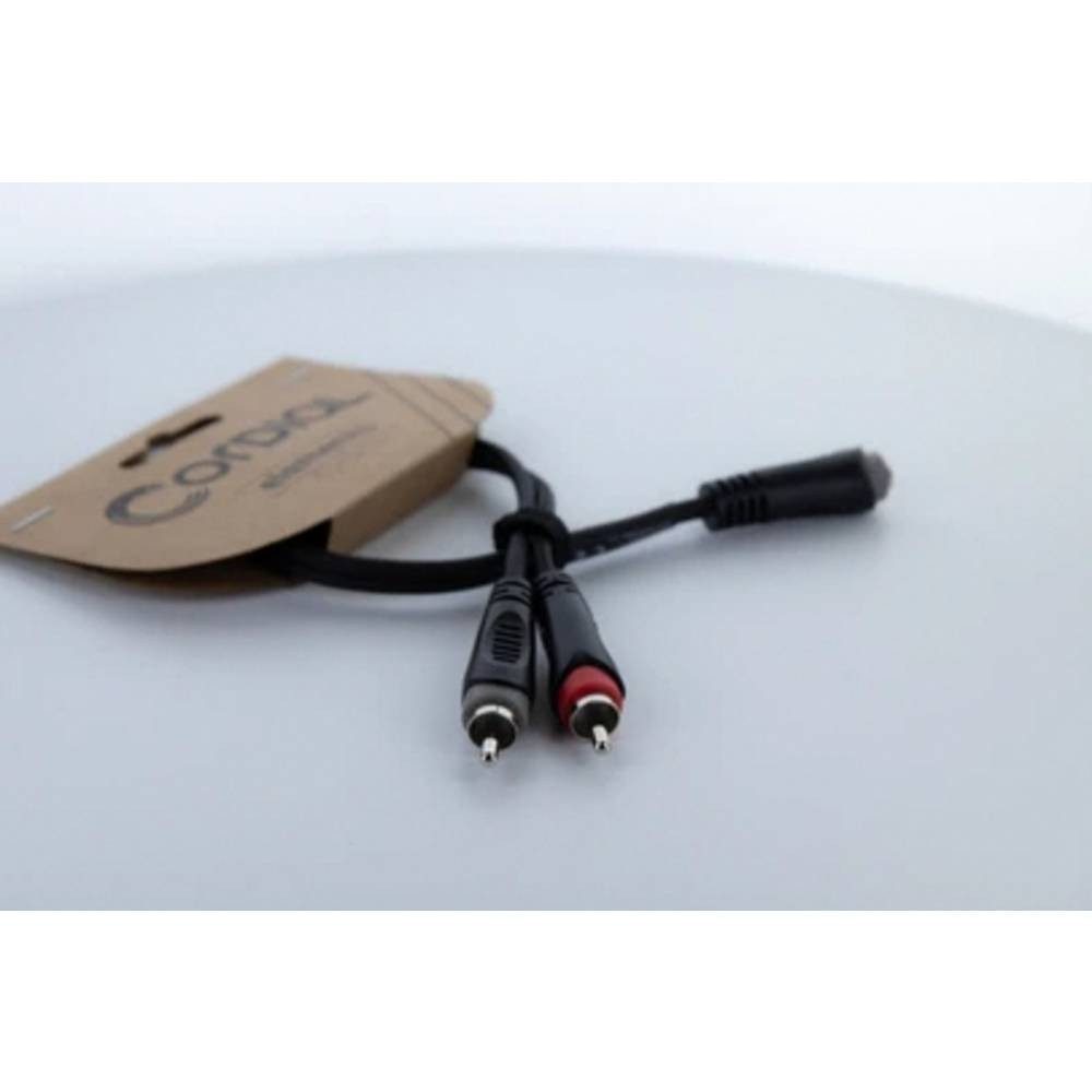 Cordial Y-Adapter Connector 1: Jack Socket 3.5 stereo black/2x Jack 14889 Audio- & Video-Kabel