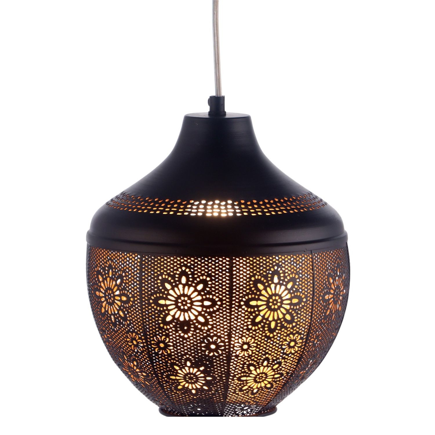 Marrakesch Orient & Mediterran Interior Pendelleuchte Orientalische Hängeleuchte Boha aus Metall in Handarbeit 27cm, Handarbeit