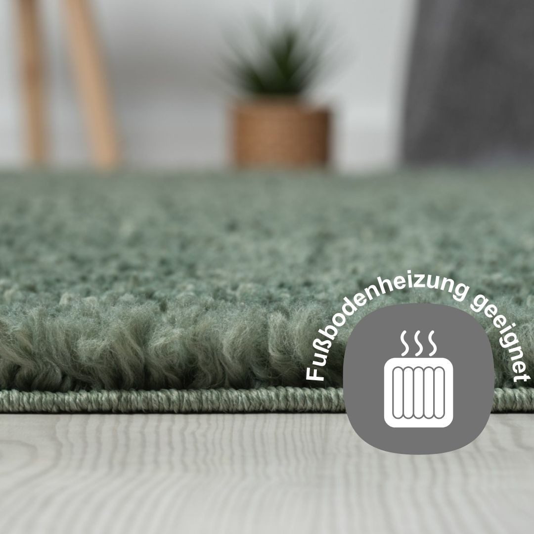 Myflair Möbel & Accessoires Hochflor-Teppich My Shaggy, rechteckig, Höhe: 37 mm, Uni-Farben, leicht glänzend, extra weich, auch in rund & als Läufer – Bild 4 von 5