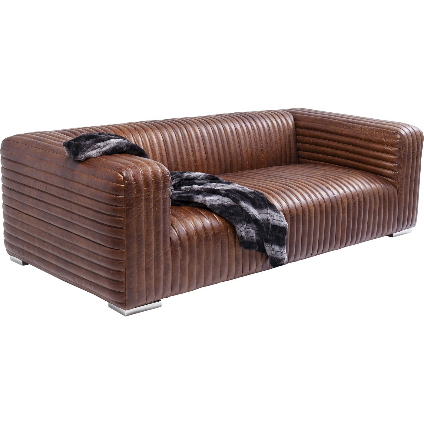 Kare Design 3-Sitzer Malibu, Leder Sofa