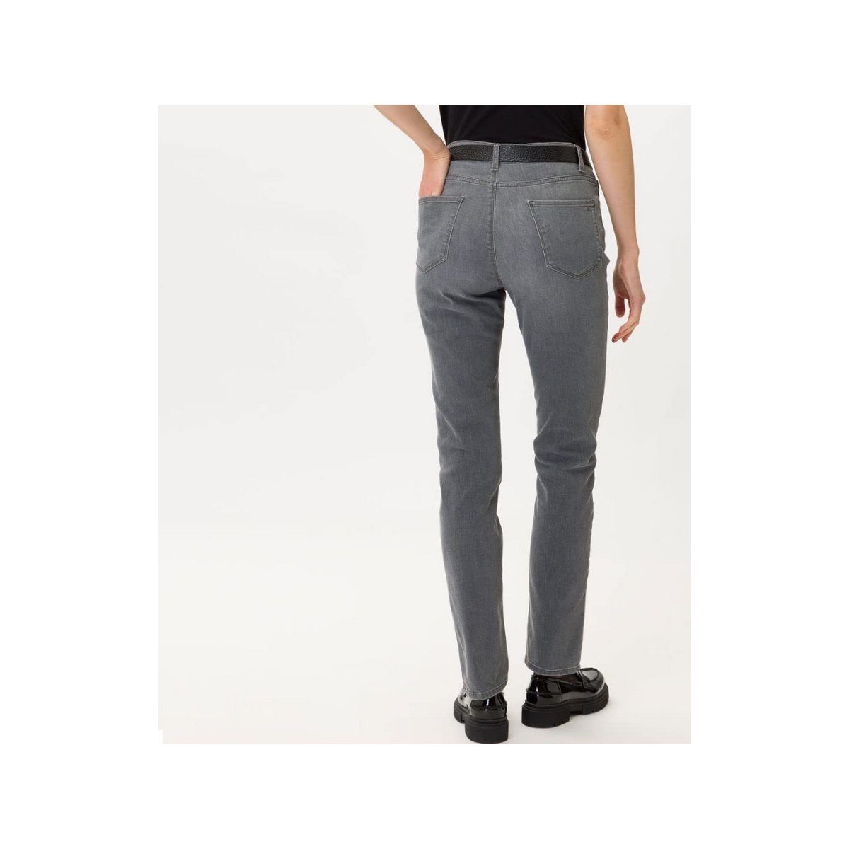 Brax 5-Pocket-Jeans grau (1-tlg) used grey
