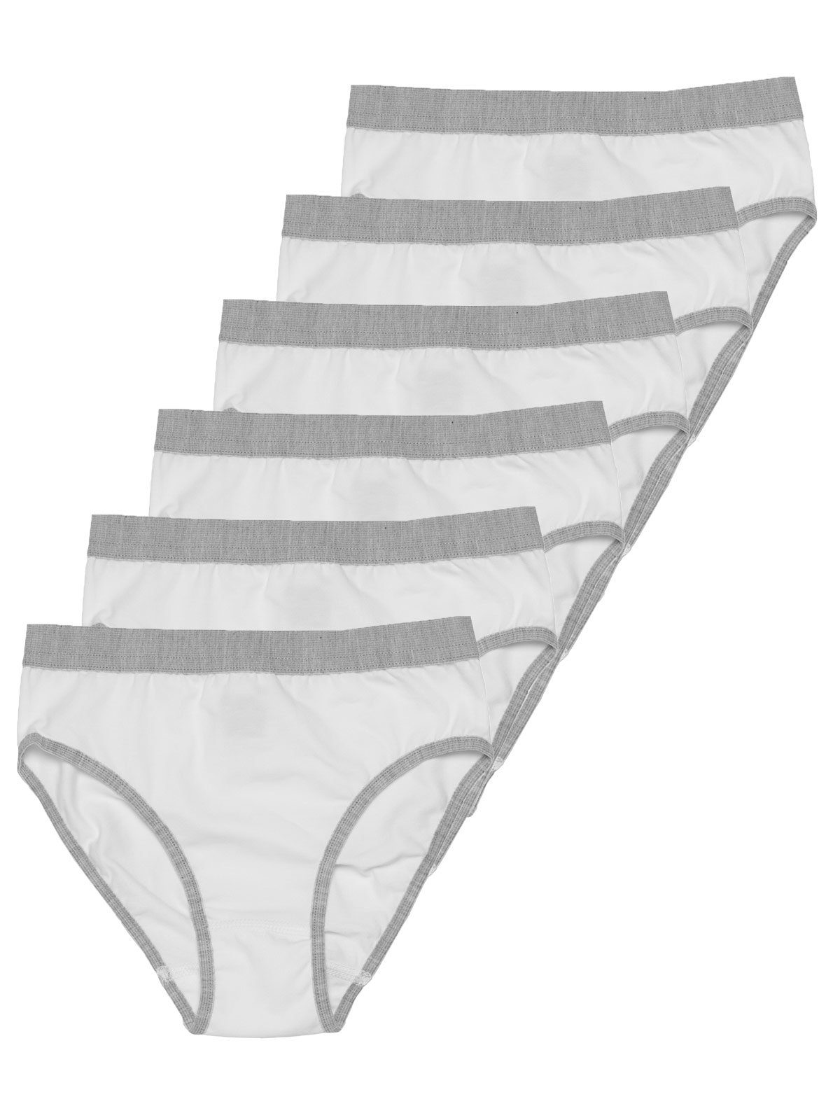 Sweety for Kids Slip 6er Sparpack Mädchen Slip Single Jersey (Spar-Set, 6-St) hohe Markenqualität weiss