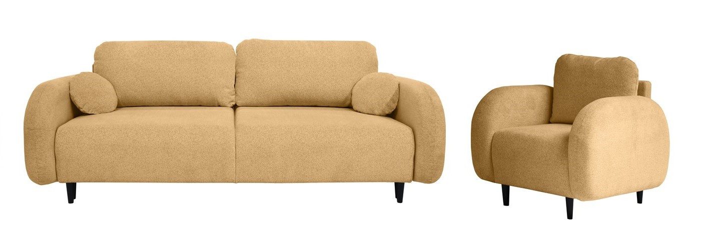 MOEBLO Polstergarnitur Carina, (Wohnzimmergarnitur Zweisitzer-Sofa Sessel günstig online kaufen