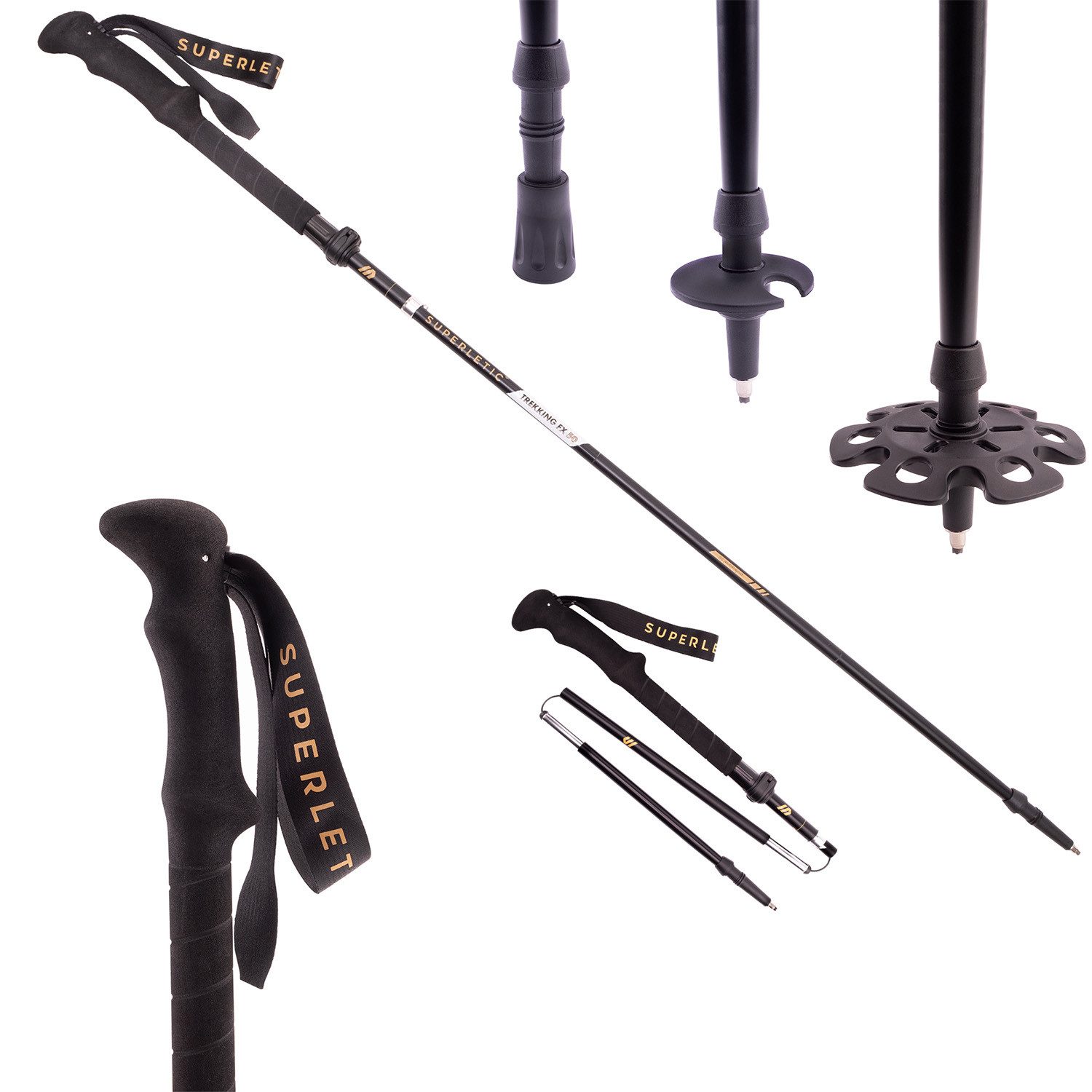 KLARFIT Trekking-Stöcke Irun TX Essential Trekking Stöcke