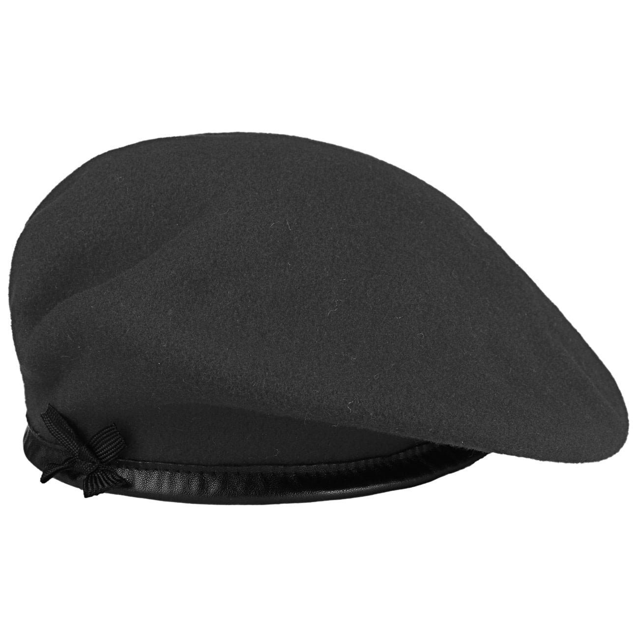 Einfass Kangol (1-St) mit schwarz Baskenmütze Damenbaske