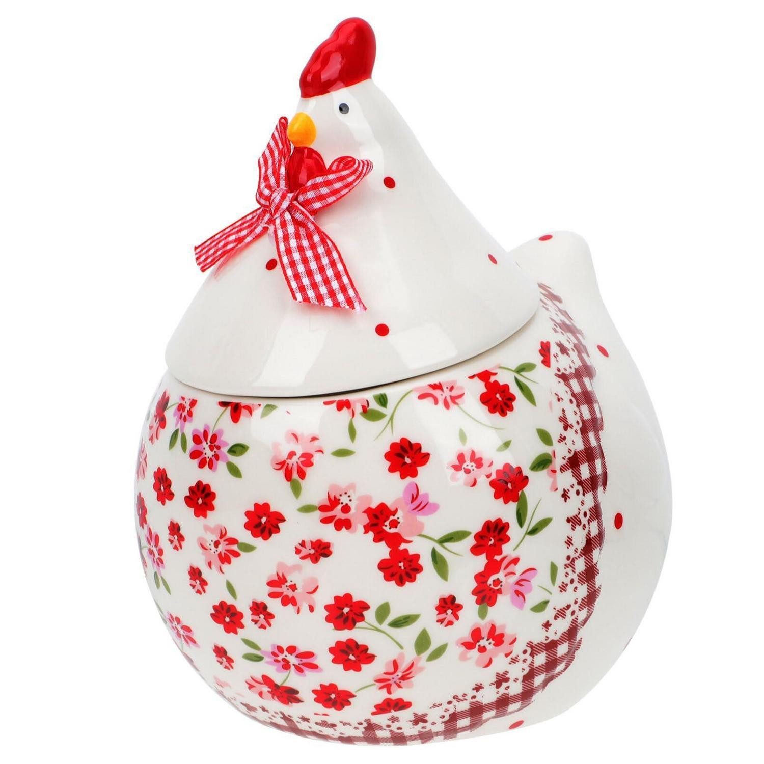 LuxusKollektion Keksdose Aufbewahrungsglas Huhn Keramik luftdicht, Keramik