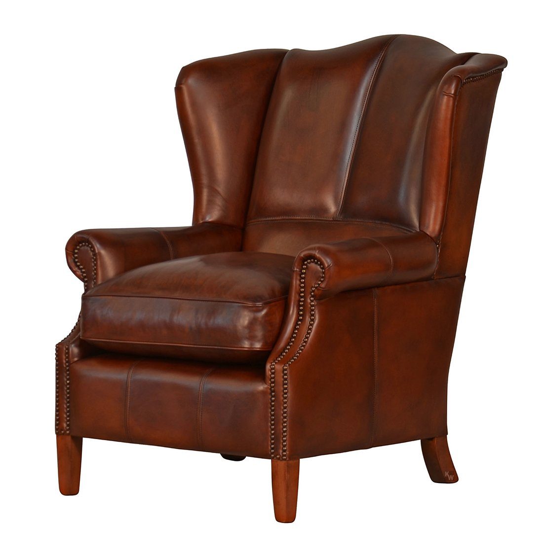Kai Wiechmann Ohrensessel Wingchair Lendenstütze Rindsleder