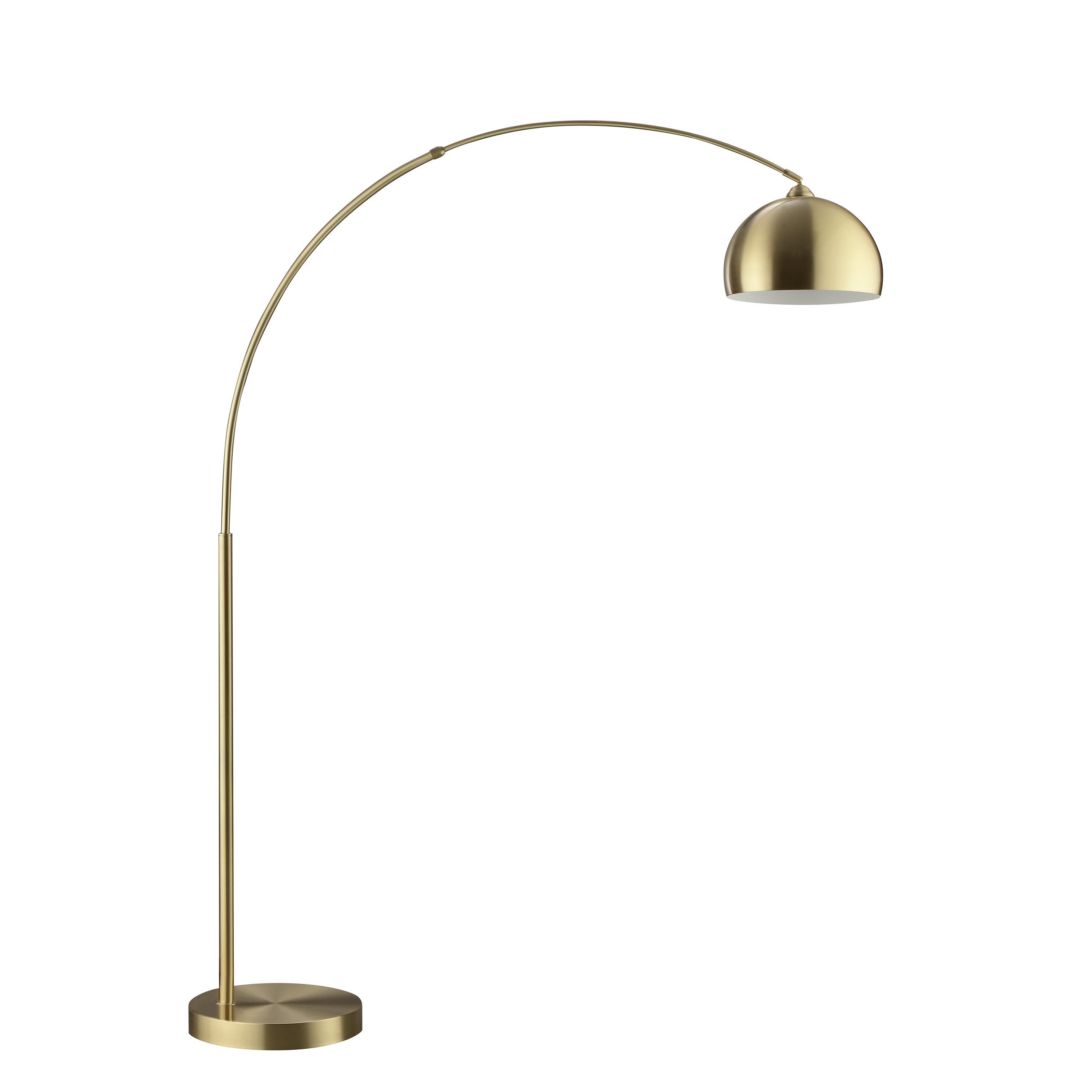 Brilliant Bogenlampe Manor, ohne Leuchtmittel, Bogen-Stehleuchte E27, 199 x 150 cm, messingfarben gebürstet