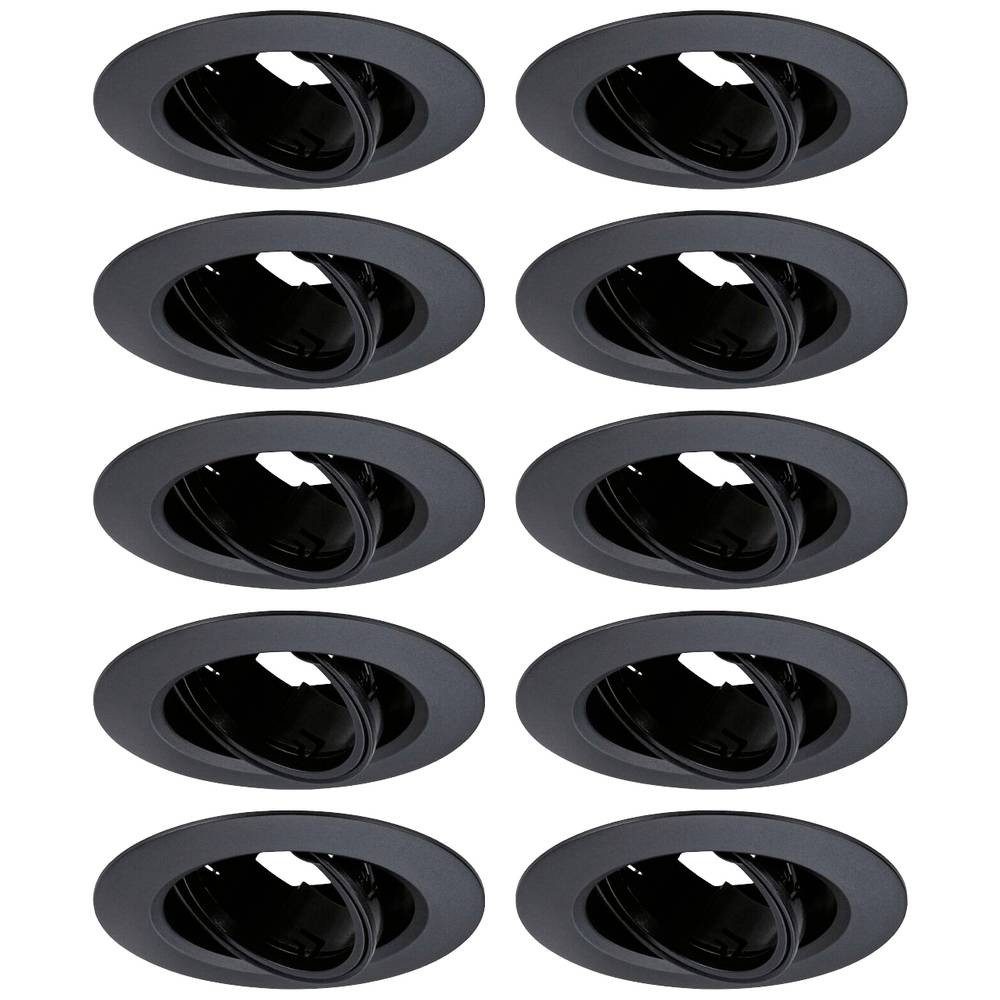 Paulmann LED Einbauleuchte Einbauleuchte 10er-Pack schwenkbar rund 90mm 30° GU10 max 92117