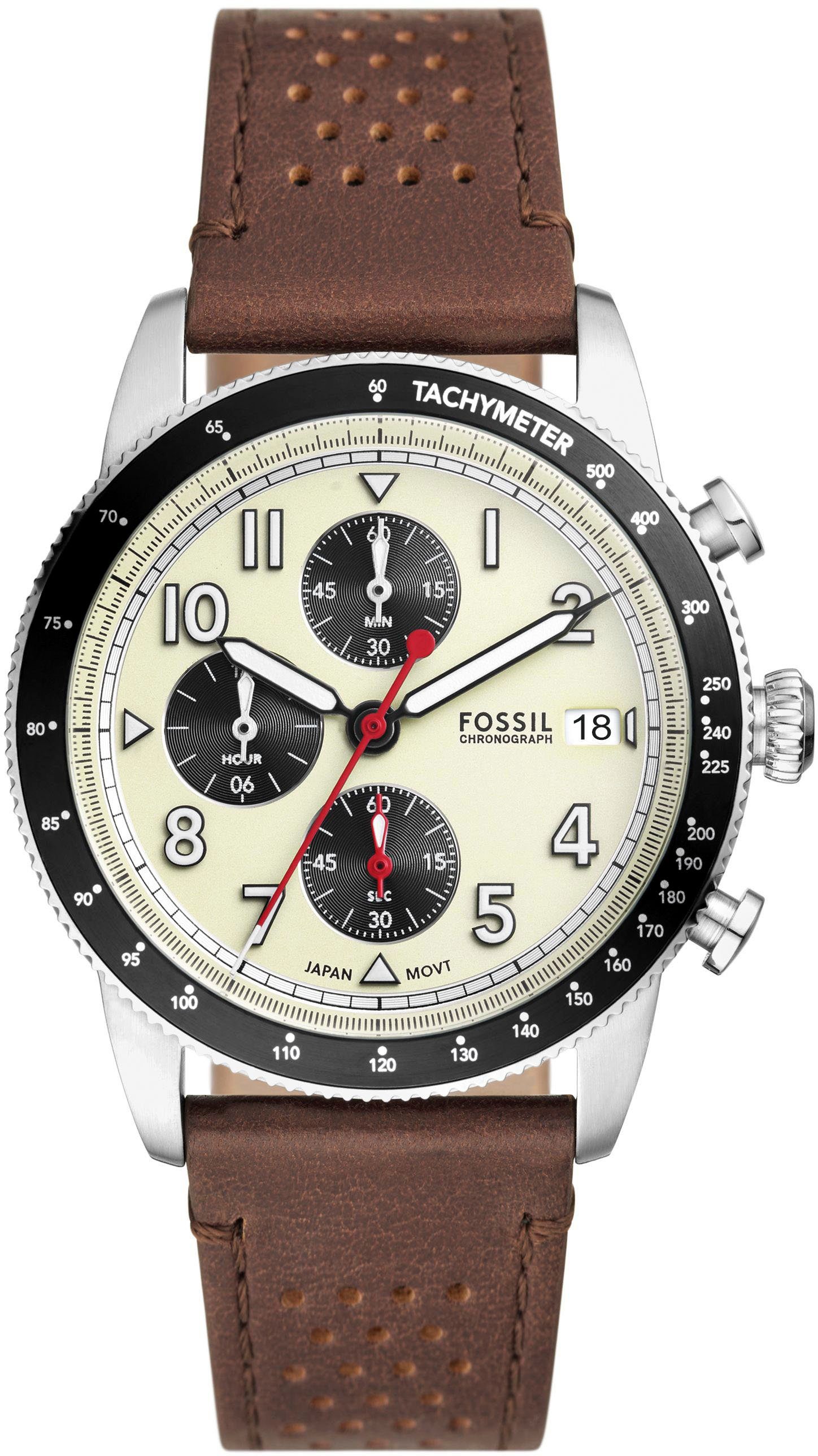 Fossil Chronograph SPORT TOURER, Quarzuhr, Armbanduhr, Herrenuhr, Stoppfunktion, Datum