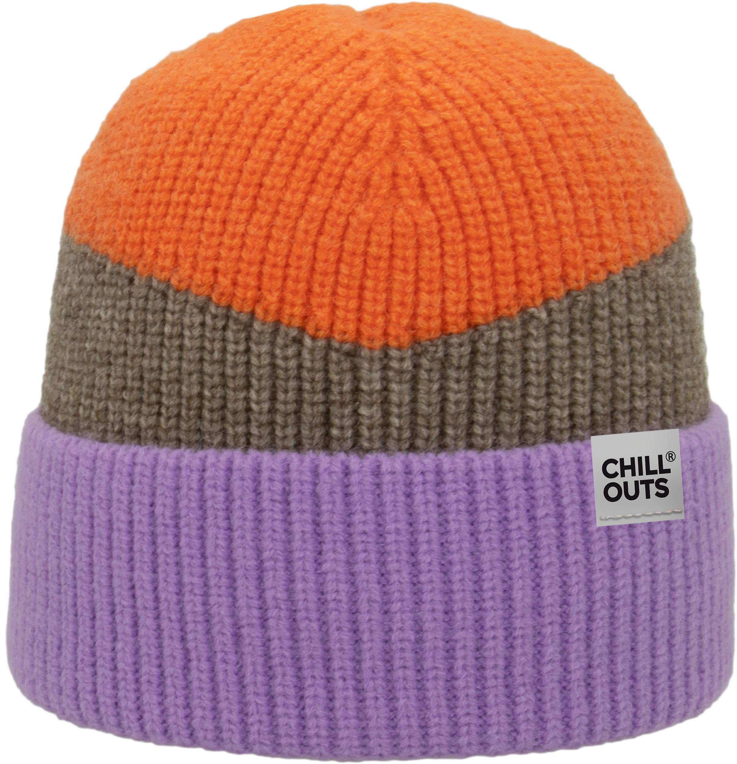 chillouts Beanie Natascha Hat Moderne Rippstrickbeanie in Blockfarben