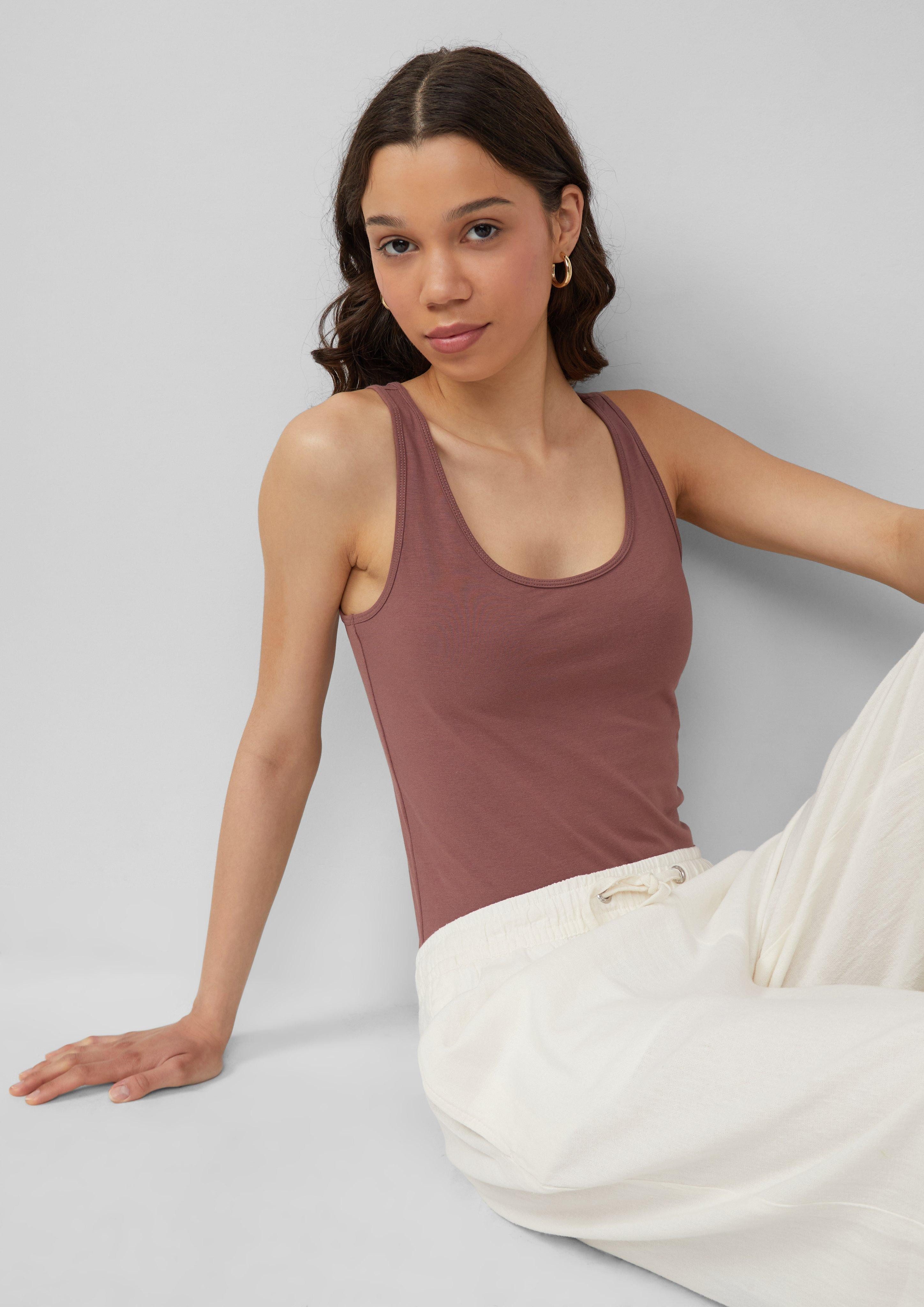 QS Shirttop Elastisches Tanktop im Slim günstig online kaufen