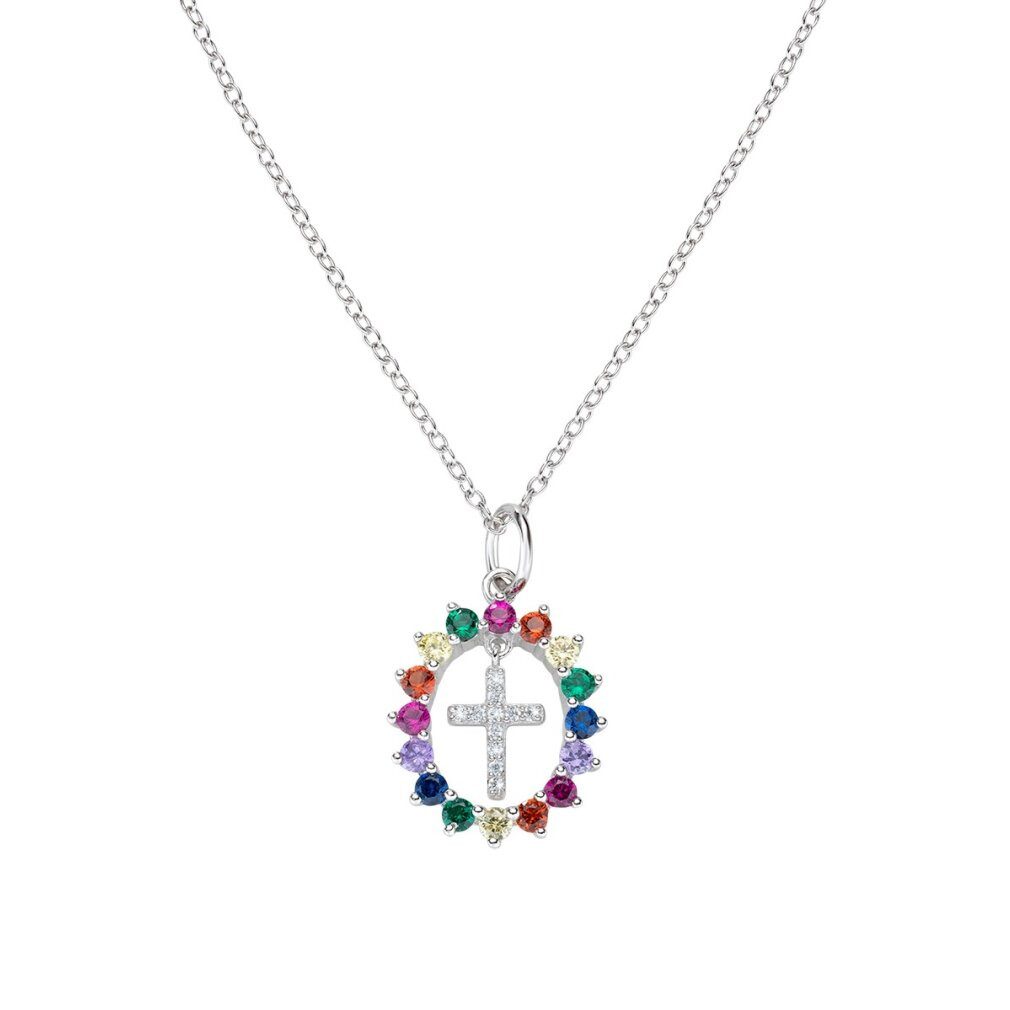 Amen Kette mit Einhänger Playful Sterling Silver Cross CLGHCRBMZ Necklace (Chain, Pendant)
