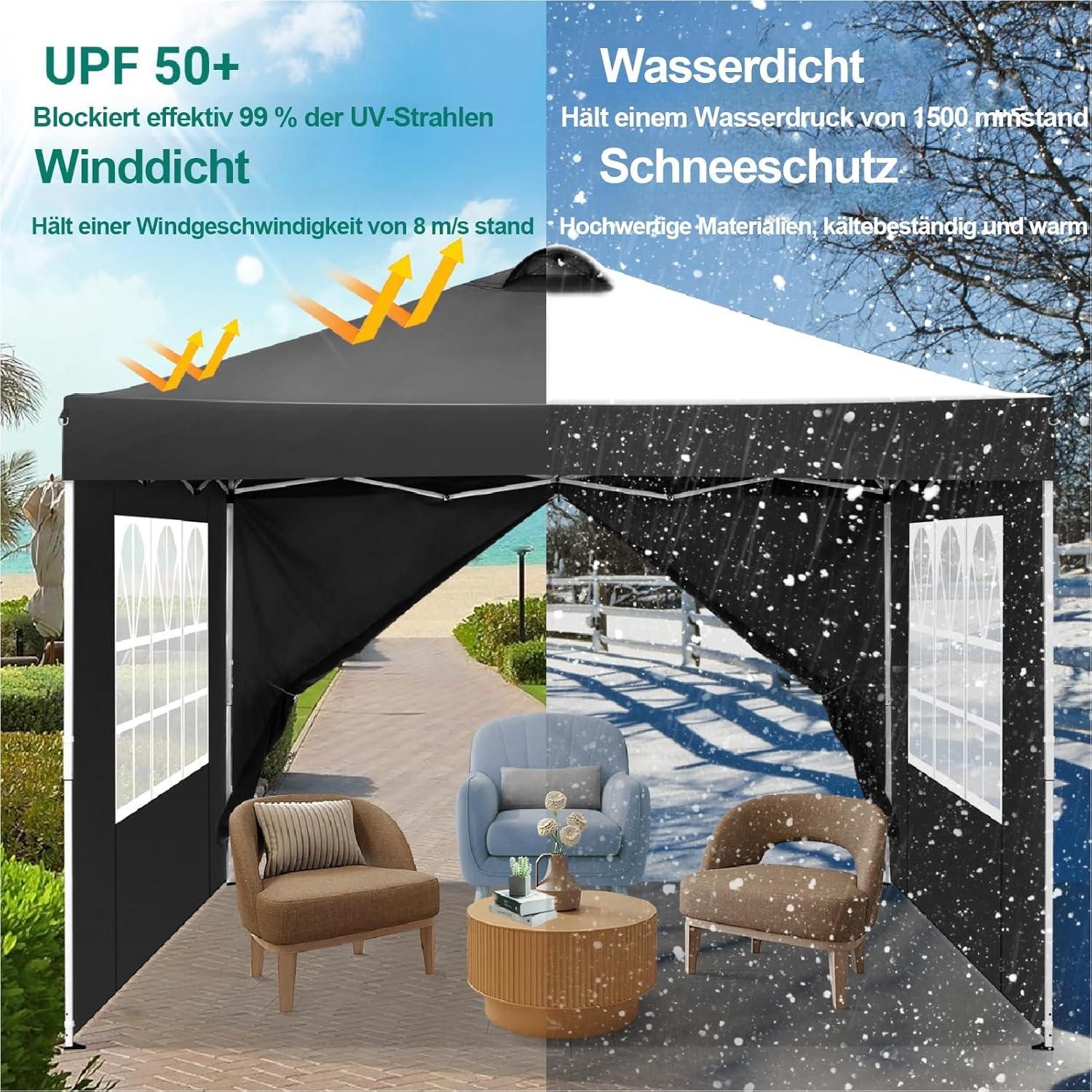 COBIZI Faltpavillon Pavillon 3x3 Faltpavillon UV-Schutz günstig online kaufen