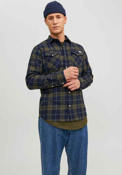 Jack & Jones Langarmhemd JJSHERIDAN FALL CHECK SHIRT LS mit Brusttaschen