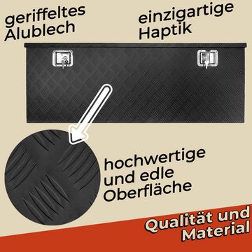 Trucky Anhänger-Deichselbox Deichselbox Werkzeugkasten Truckbox Alu Box Transportbox D210 Schwarz