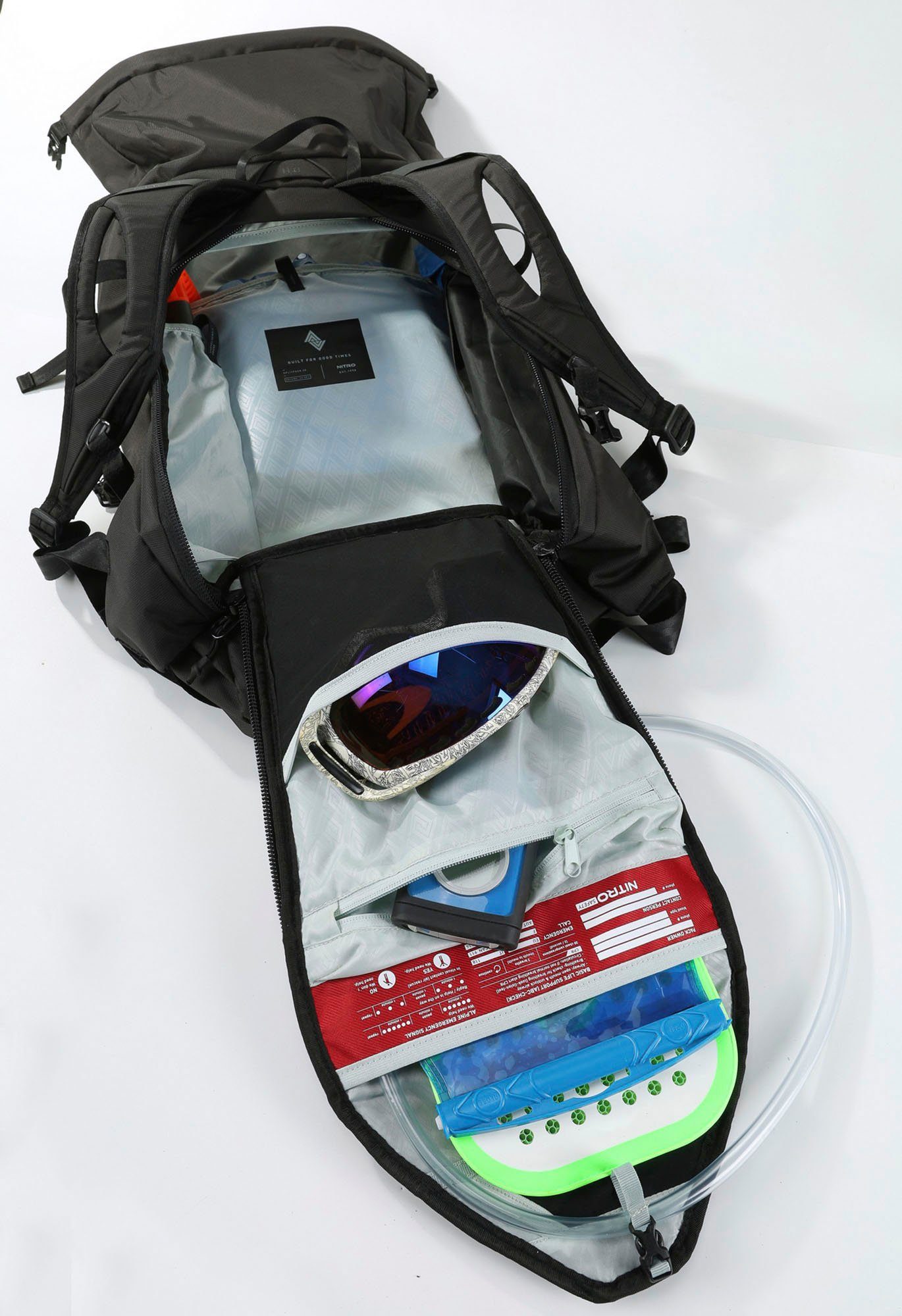 30, NITRO Splitpack Phantom, speziell Freizeitrucksack für Splitboarding designt Backcountry