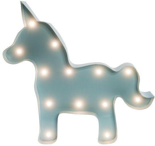 MARQUEE LIGHTS LED Dekolicht fest Warmweiß, LED LED-Technik Energieverbrauch effiziente Wand-Tischlampe Geringer Unicorn, - integriert, LEDs festverbauten 13 23x23 durch cm, Unicorn