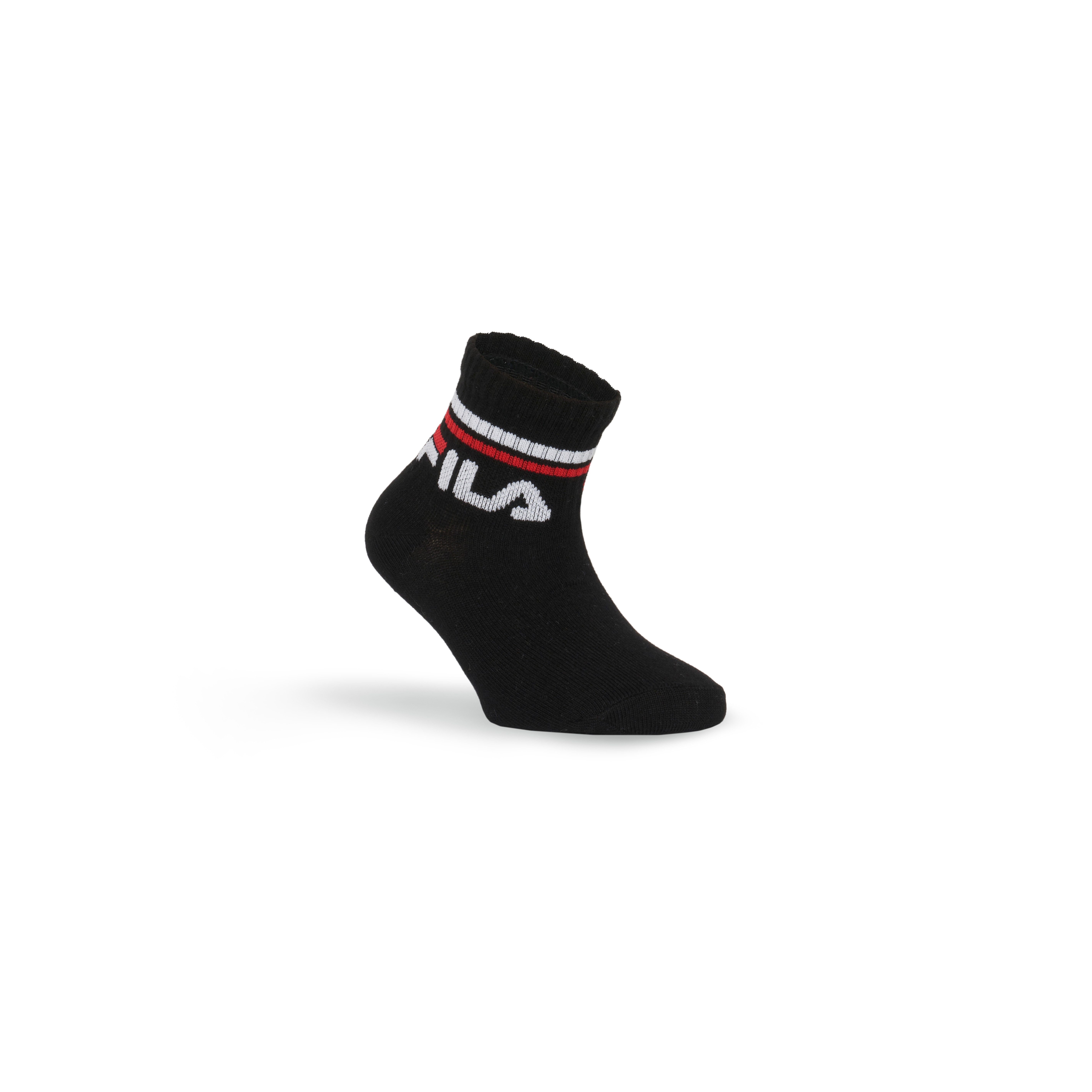 Fila Kurzsocken JUNIOR UNISEX QUARTER PLAIN SOCKS (6-Paar) mit eingestricktem Logo im Bündchen, Kindersocken