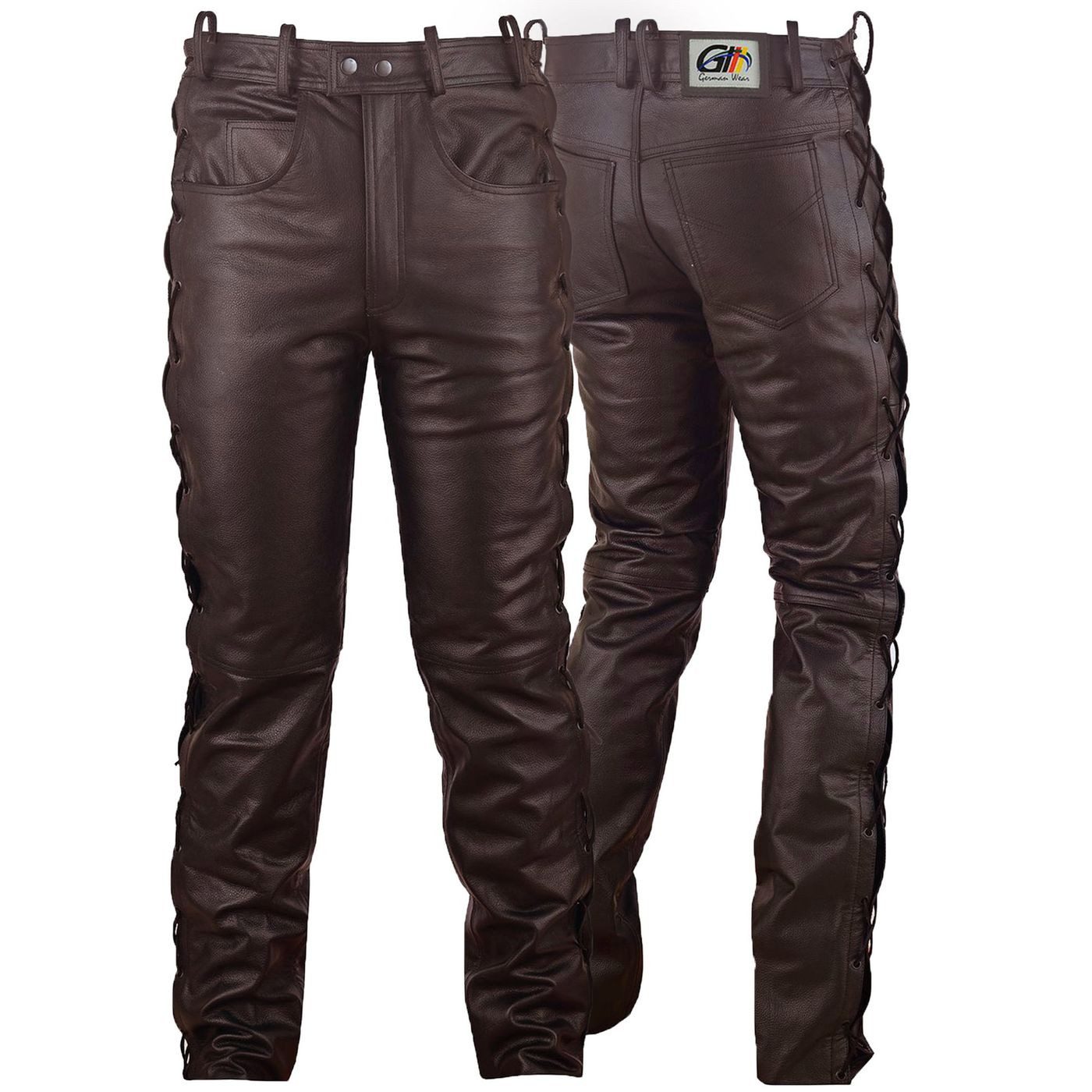 German Wear Lederhose GW860 Brown Lederjeans günstig online kaufen