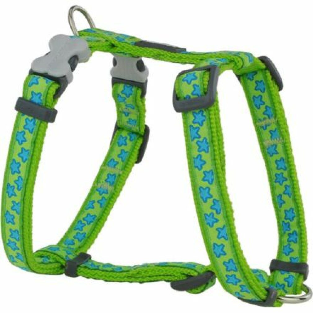 Red Dingo Hunde-Geschirr Hundegeschirr Style Stern grün 25-39 cm
