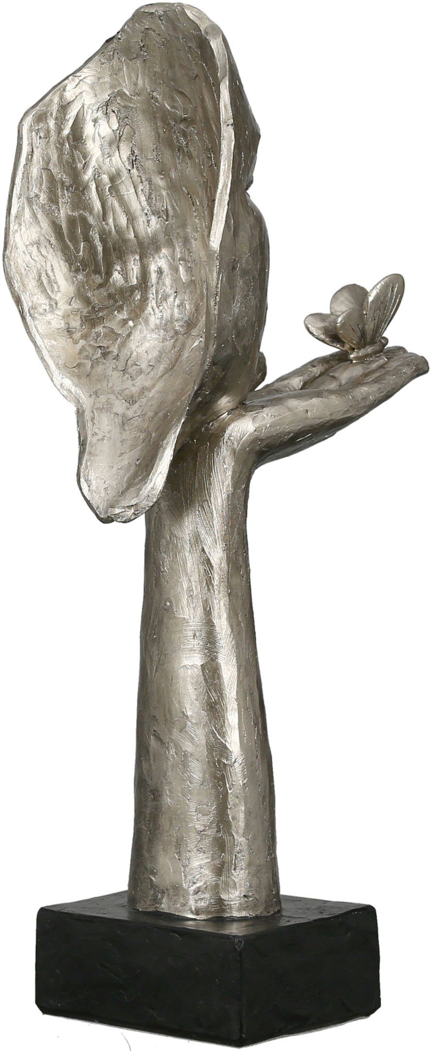 GILDE Dekofigur Skulptur Polyresin Desire, silberfarben, antikfinish St), (1