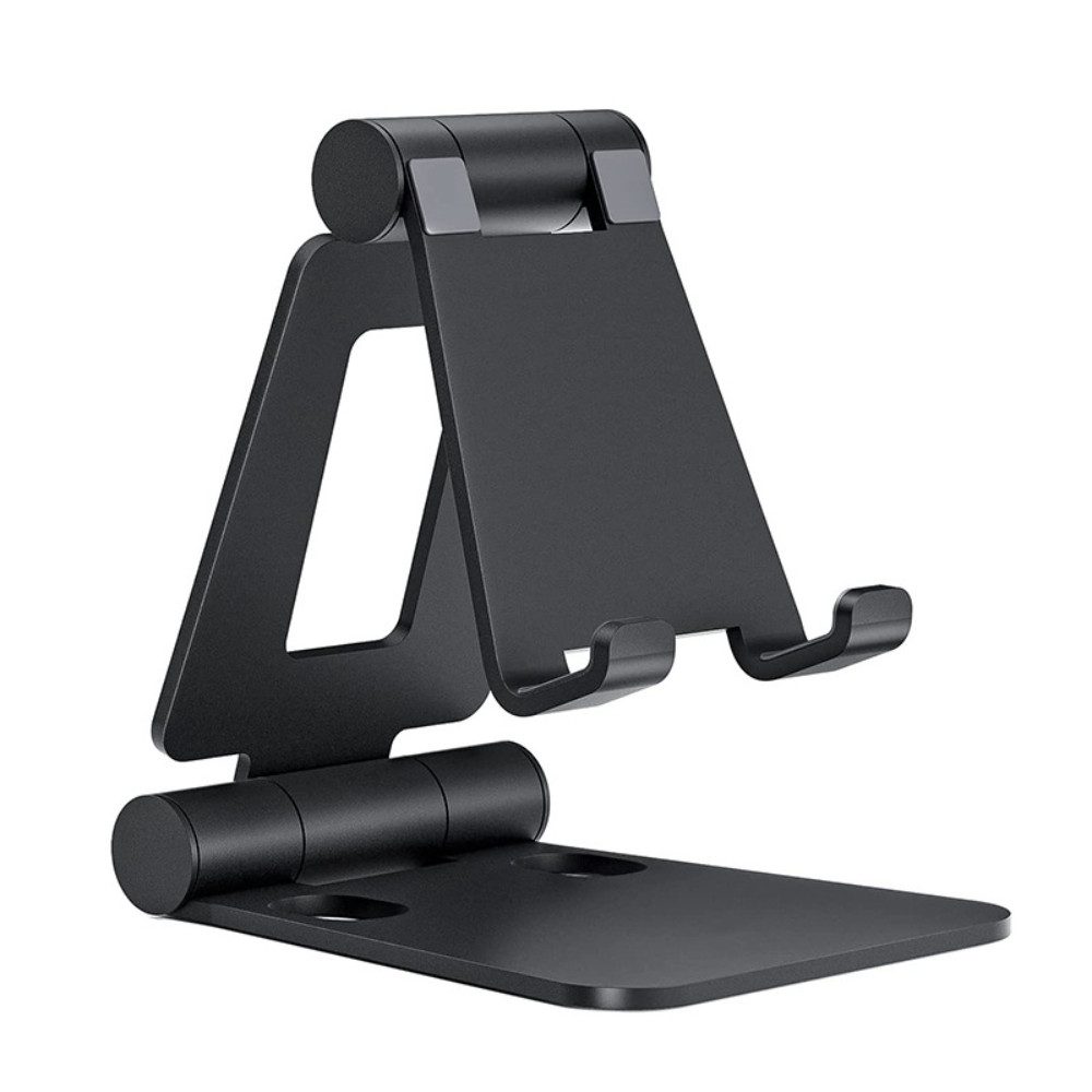 Blusmart Smartphone-Halterung Verstellbarer Handyhalter, (bis 8,00 Zoll, Faltdesign, tragbar und tragbar., Aus Aluminiumlegierung, robust und langlebig., Funktioniert auf allen Mobiltelefonen)