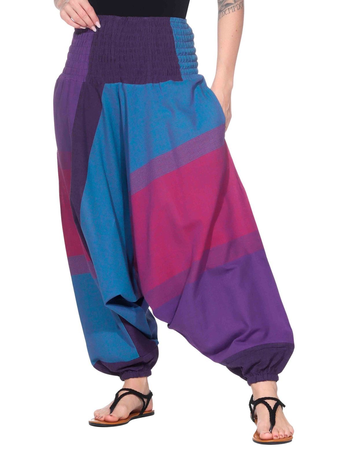 KUNST UND MAGIE Haremshose Kunst und Magie Damen orientalische Yoga Freizeit Haremshose