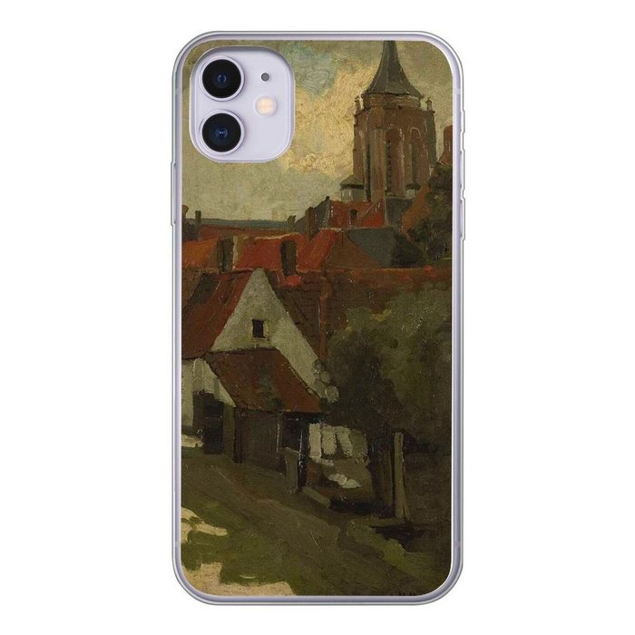 MuchoWow Handyhülle Der Turm von Gorkum - Gemälde von George Hendrik Breitner Handyhülle Apple iPhone 11 Smartphone-Bumper Print Handy