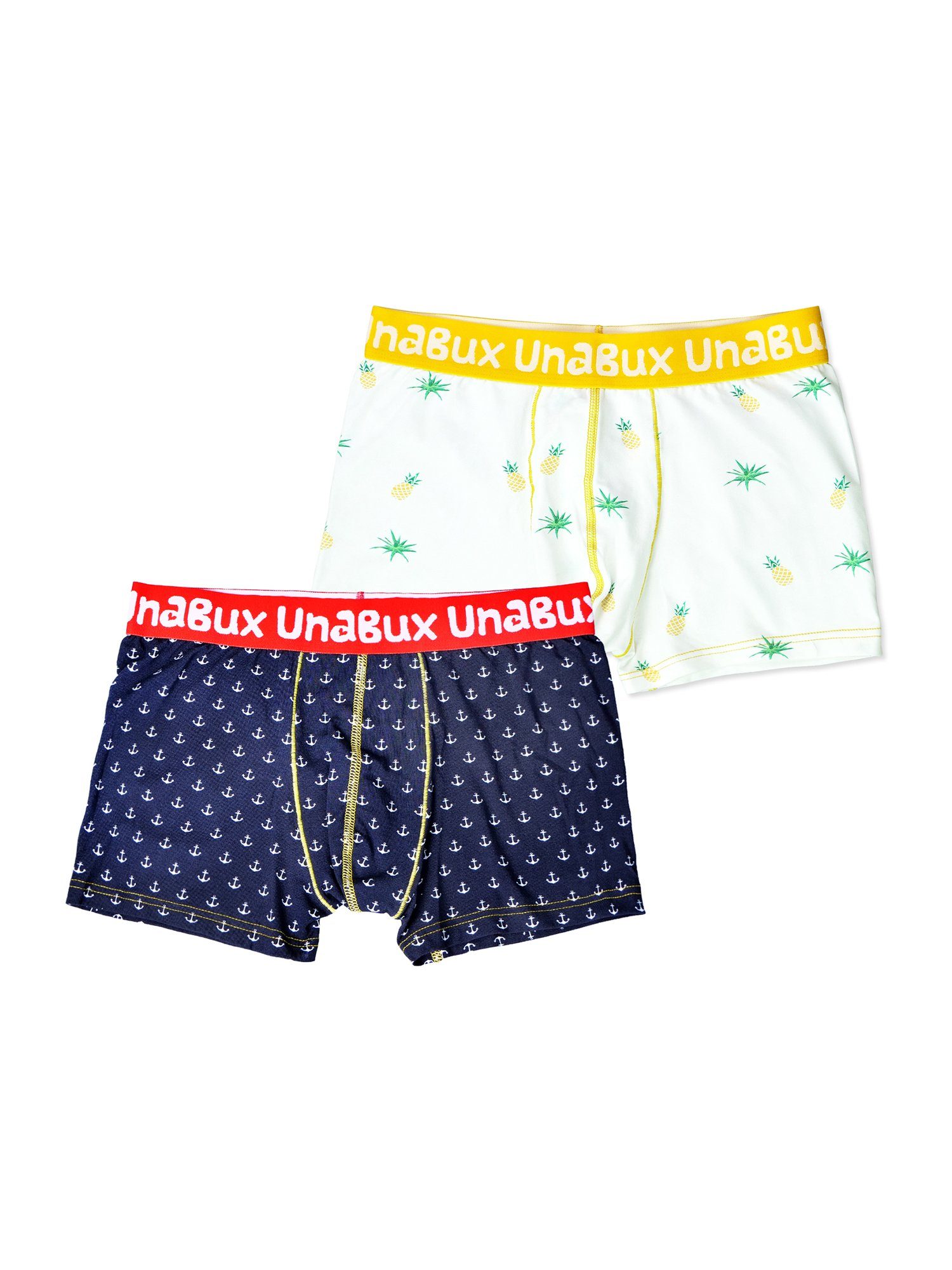 UnaBux Retro Boxer Herren Männer Briefs COSTA / FIVE FINGERS bunt Doppelpack (2-St) GOOD OLD ANCHOR