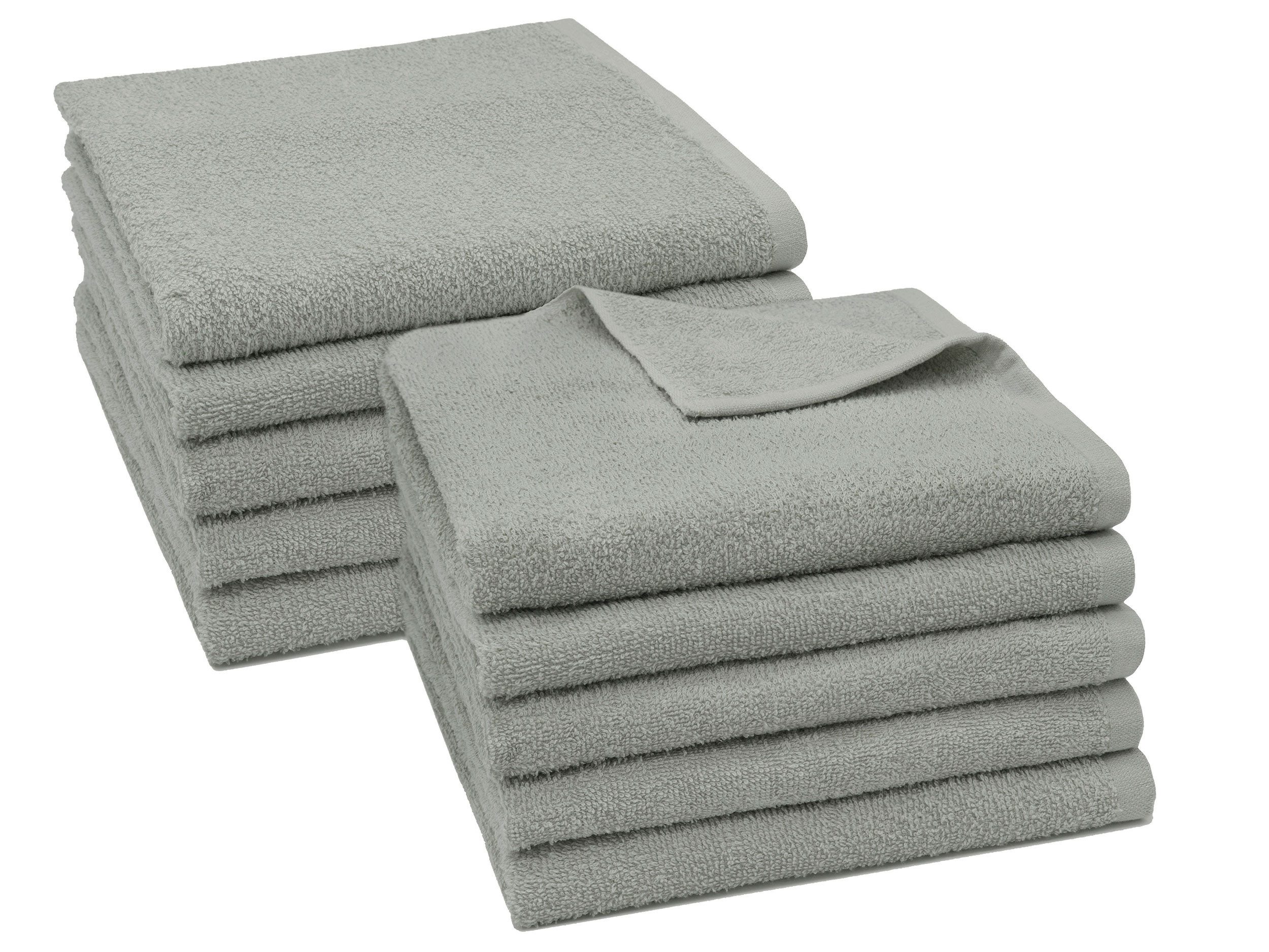 ZOLLNER Handtücher, Walkfrottier (10-St), 50 x 100 cm, 80% Baumwolle, 20% Polyester, vom Hotelwäschespezialisten