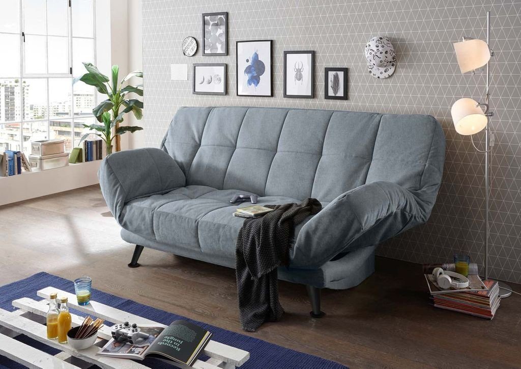 Polstergarnitur DESIGN 102 ED x cm Couch Ikar Sofa 208 Schlafsofa, Schlafsofa EXCITING Anthrazit