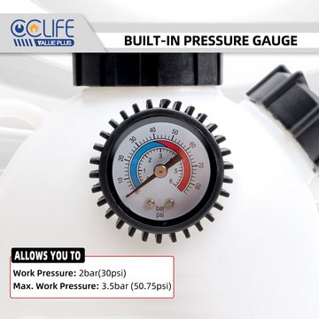 CCLIFE Bremsscheiben-Richtwerkzeug Bremsenentlüfter Bremsenentlüftungsgerät Bremsflüssigkeit 2L